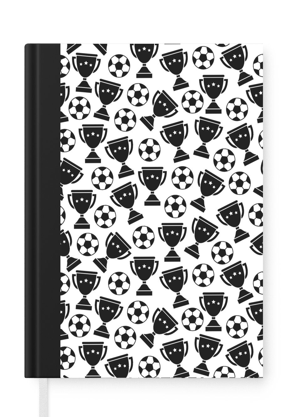 MuchoWow Notizbuch Muster - Fußball - Pokal - Jungen - Kinder - Kind, Journal, Merkzettel, Tagebuch, Notizheft, A5, 98 Seiten, Haushaltsbuch