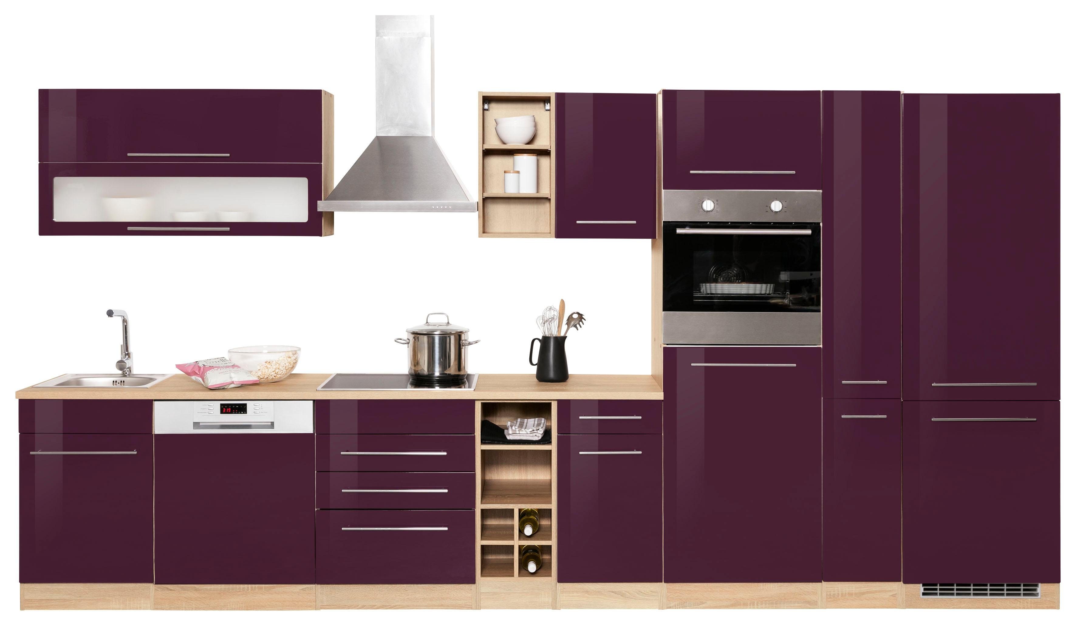 KOCHSTATION Küchenzeile KS-Eton, ohne E-Geräte, Breite 390 cm