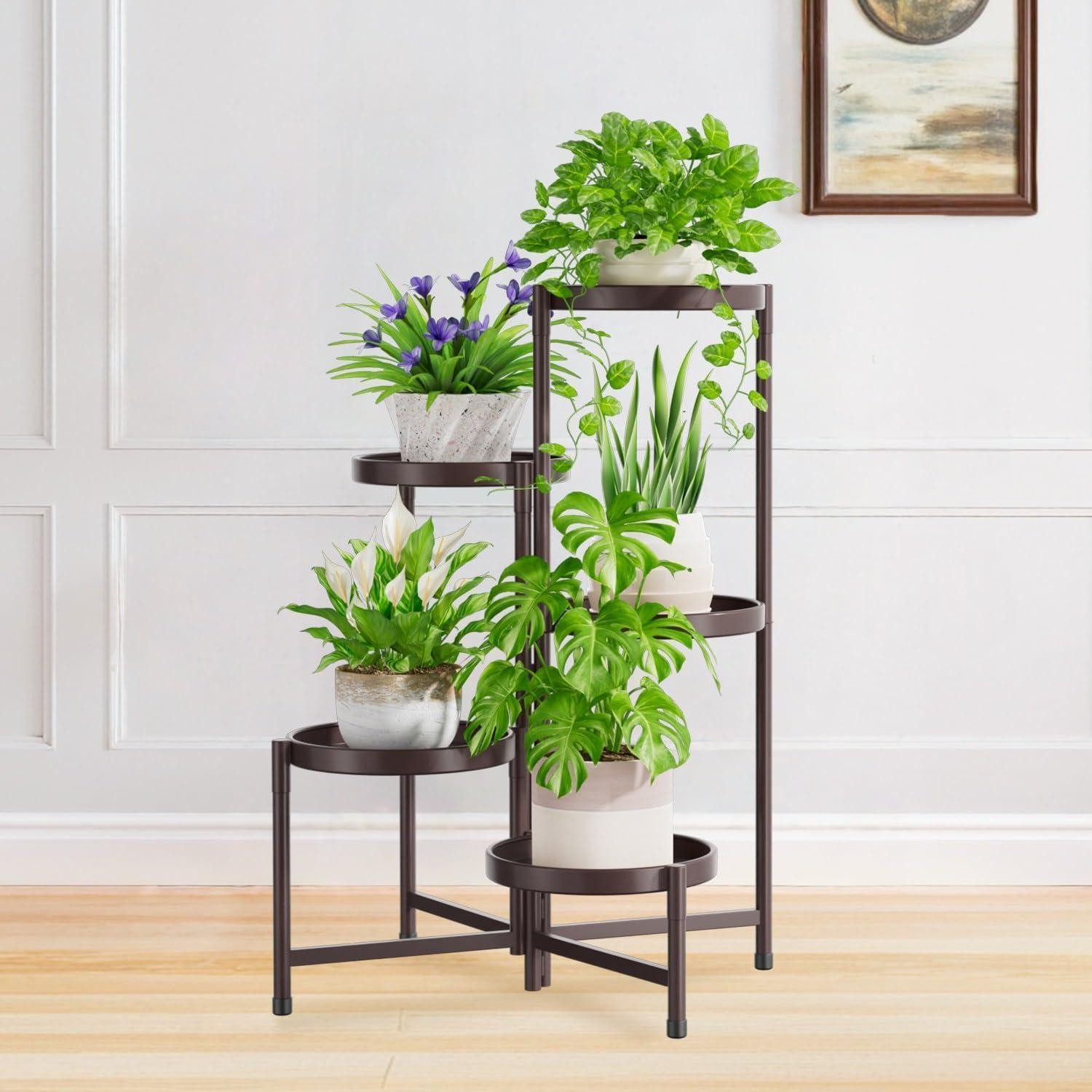 LuxusKollektion Blumenständer Pflanzenständer 5-Etagen Bronze (1 St)