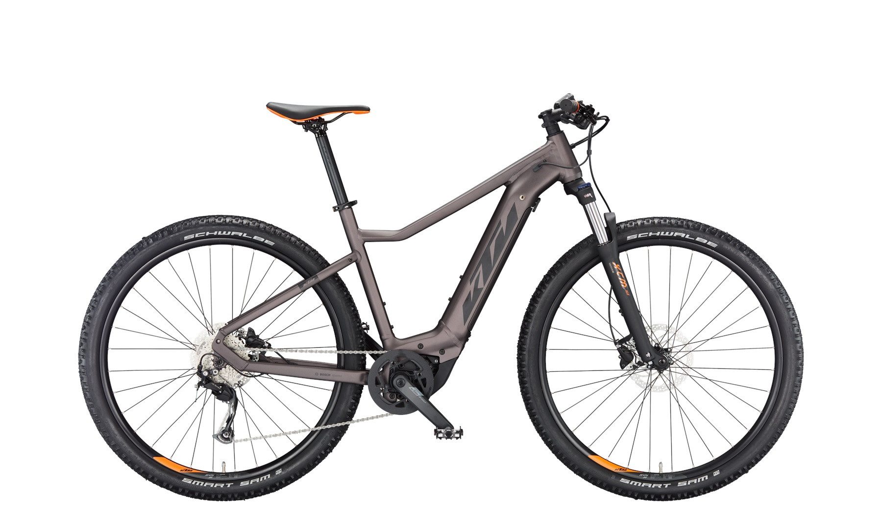 KTM E-Bike KTM Macina Race 592 29'' 500 Wh Herren grau 2025, 9 Gang Shimano Alivio M3100-9 SGS shadow, Kettenschaltung, Bosch Performance Line CX, 500 Wh