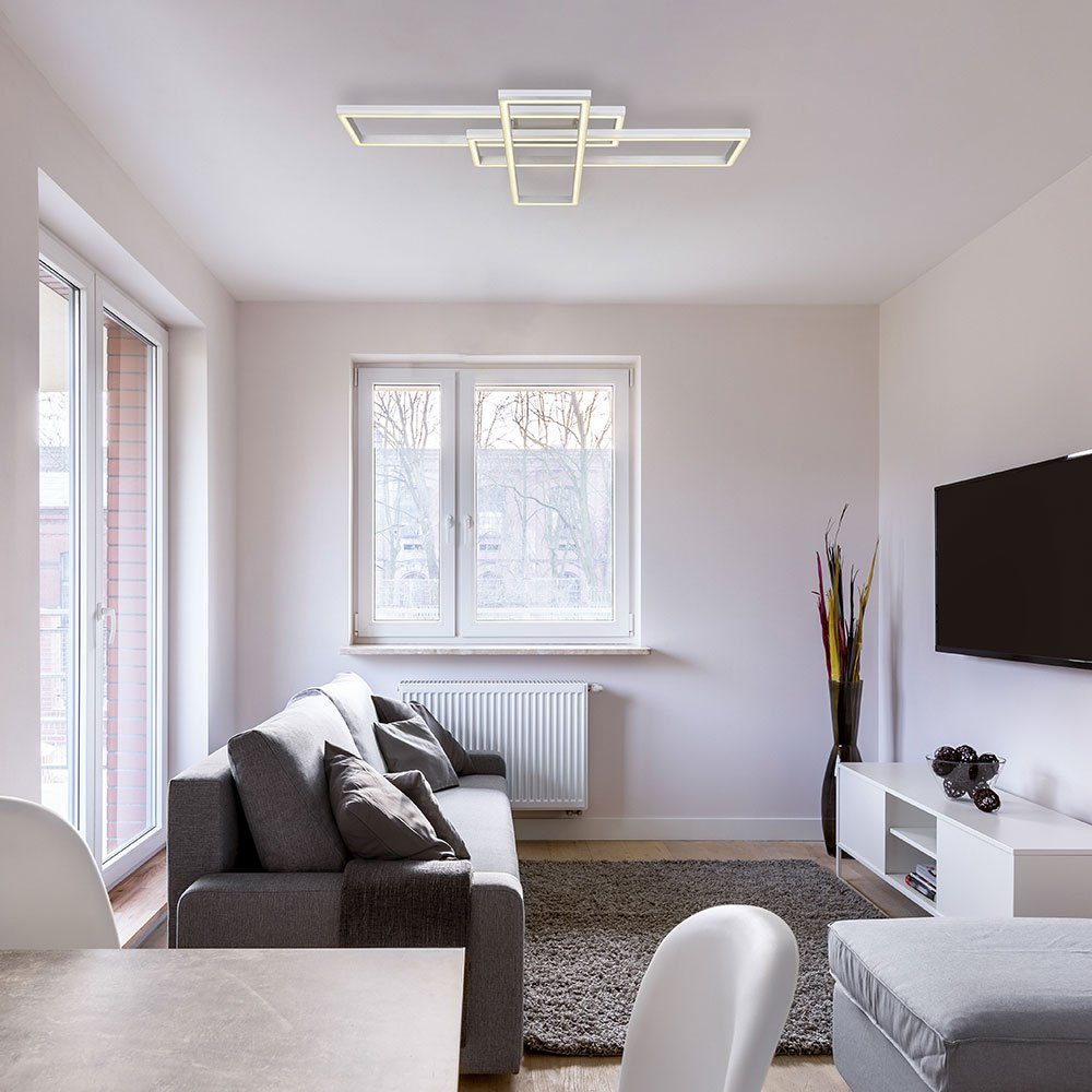 GLOBO LIGHTING LED Deckenleuchte, LED-Leuchtmittel fest verbaut, Kaltweiß, Warmweiß, Neutralweiß, Tageslichtweiß, Farbwechsel, LED Deckenlampe Wohnzimmerleuchte dimmbar RGB Fernbedienung L 100 cm