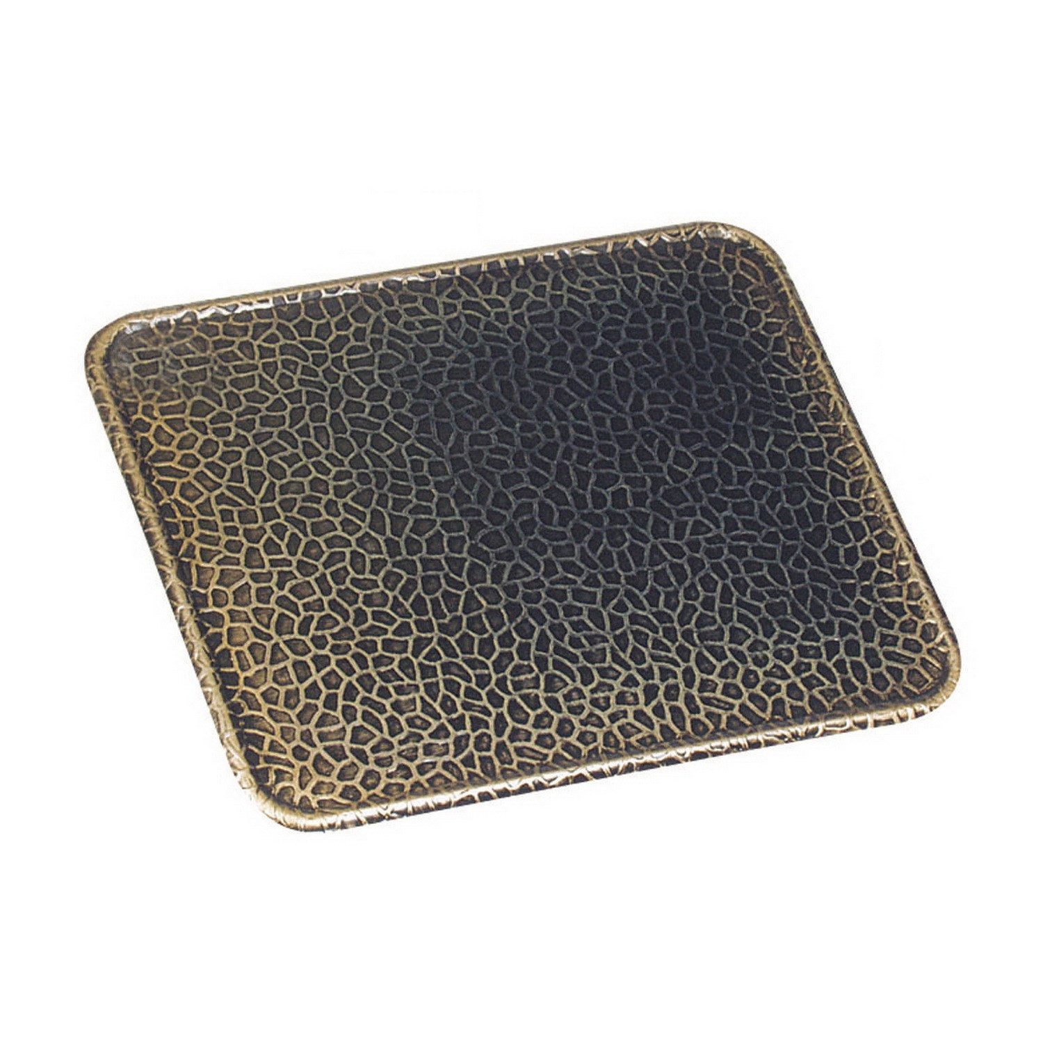 Kamino Flam Bodenschutzplatte Bodenblech altmessing Bodenschutzblech Kaminfunkenschutz, vor Kaminen und Öfen einsetzbar