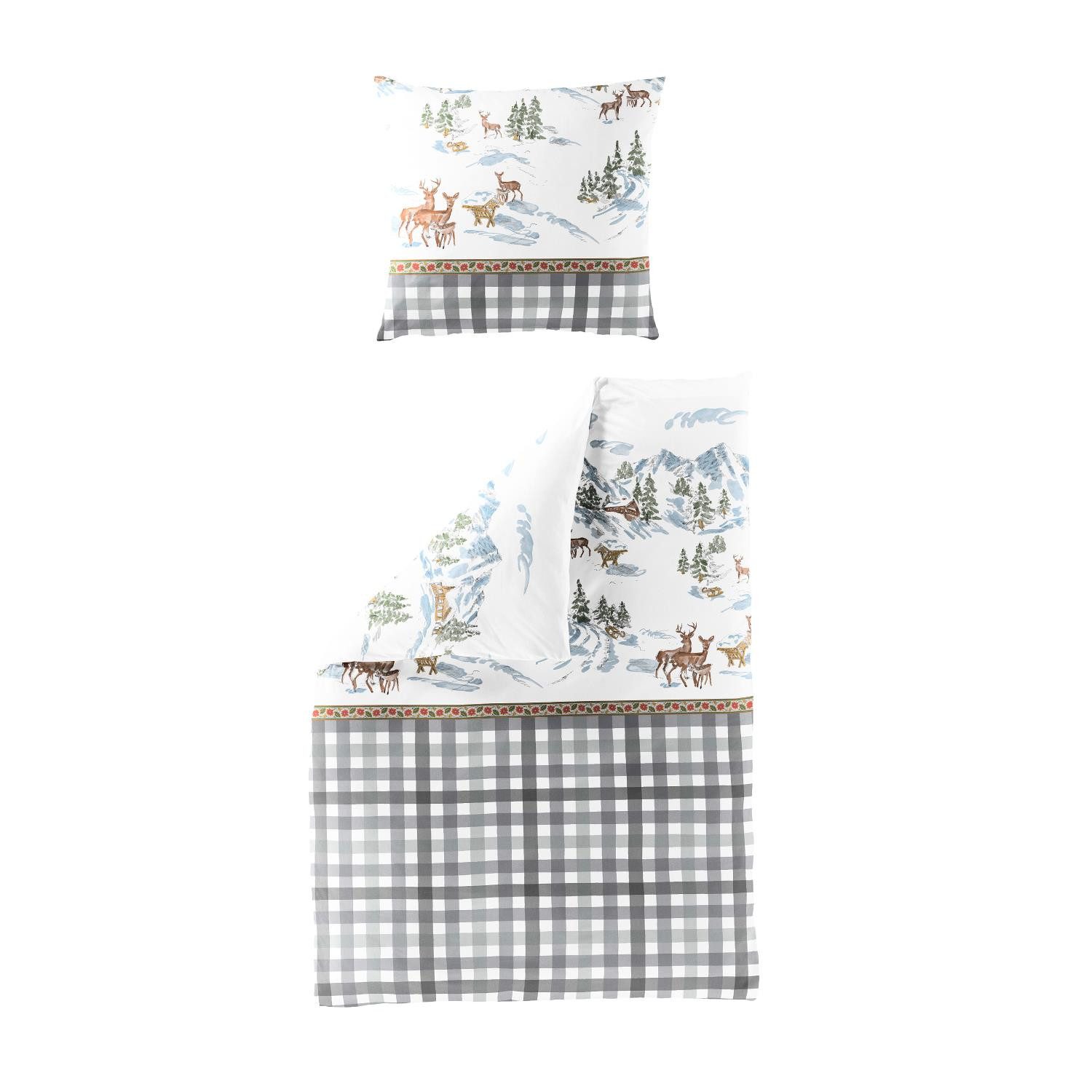 BIERBAUM Bettwäsche Bettwäsche Bierbaum Biber 4011-10 Winterlandschaft Kari günstig online kaufen