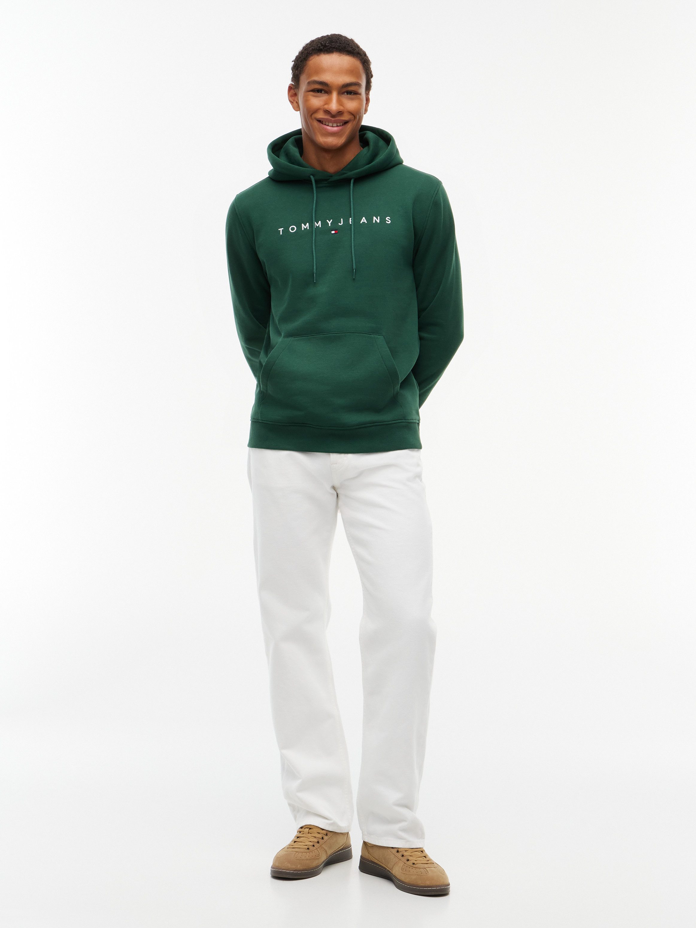 Tommy Jeans Hoodie TJM REGULAR LINEAR LOGO HOODIE EXT mit Logo-Stickerei – Bild 4 von 5