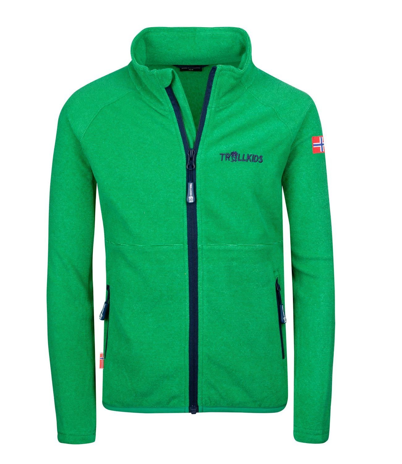 TROLLKIDS Fleecejacke Noresund Pfeffergrün/Marineblau