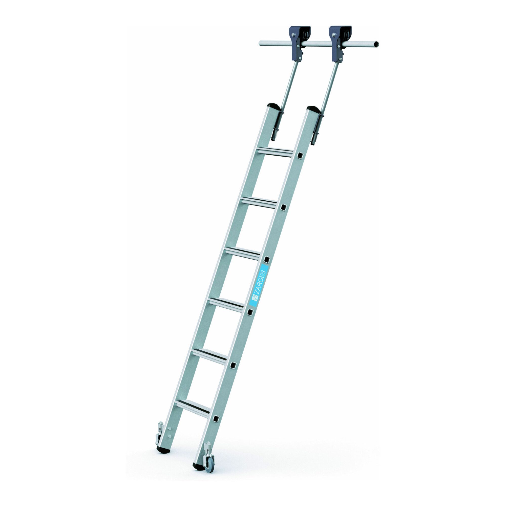 Zarges Regalleiter ZARGES Saferstep Trec LH - LM-Stufen-Regalleiter 6 Stufen
