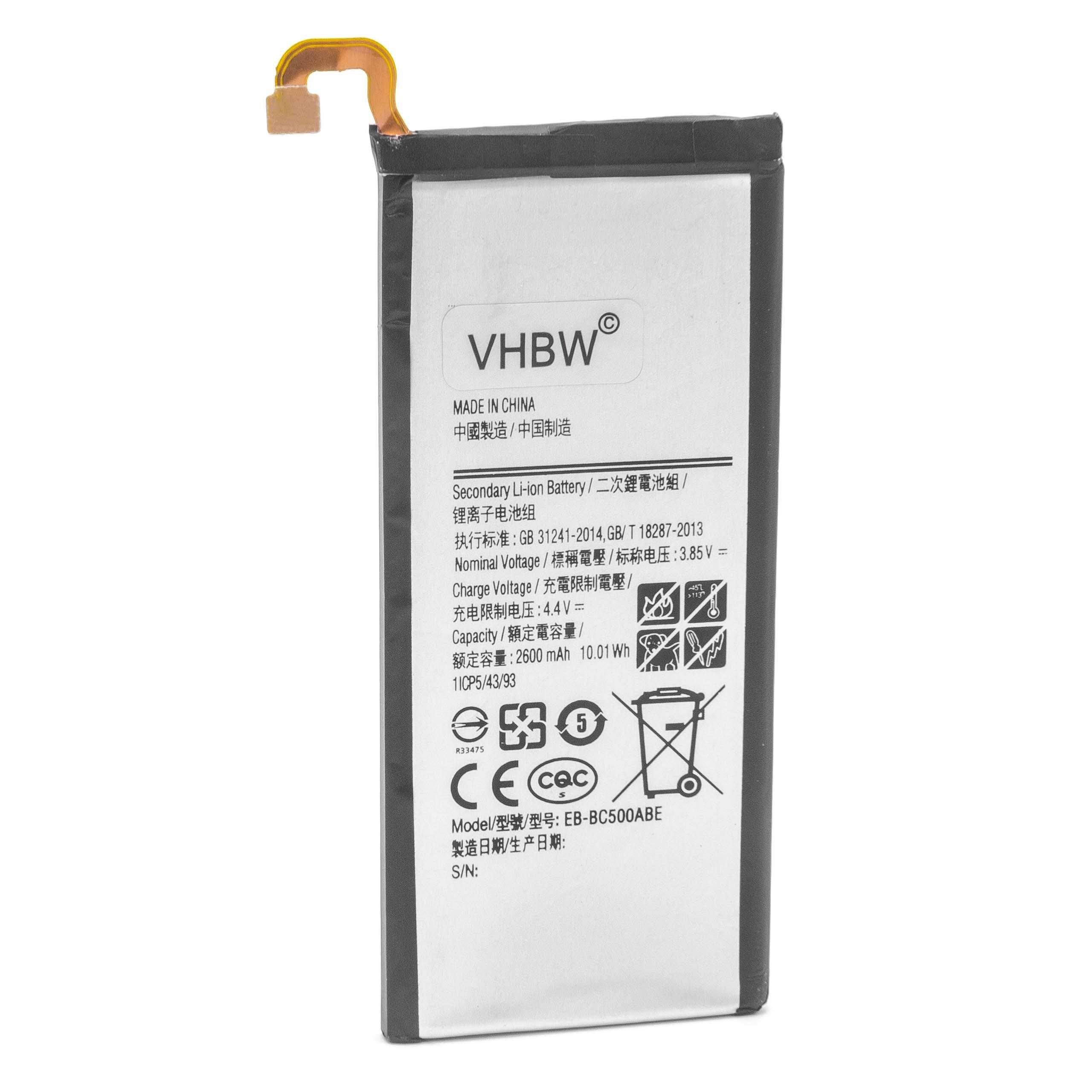 vhbw Ersatz für für Li-Polymer V) Samsung (3,85 2600 mAh Smartphone-Akku EB-BC500ABE