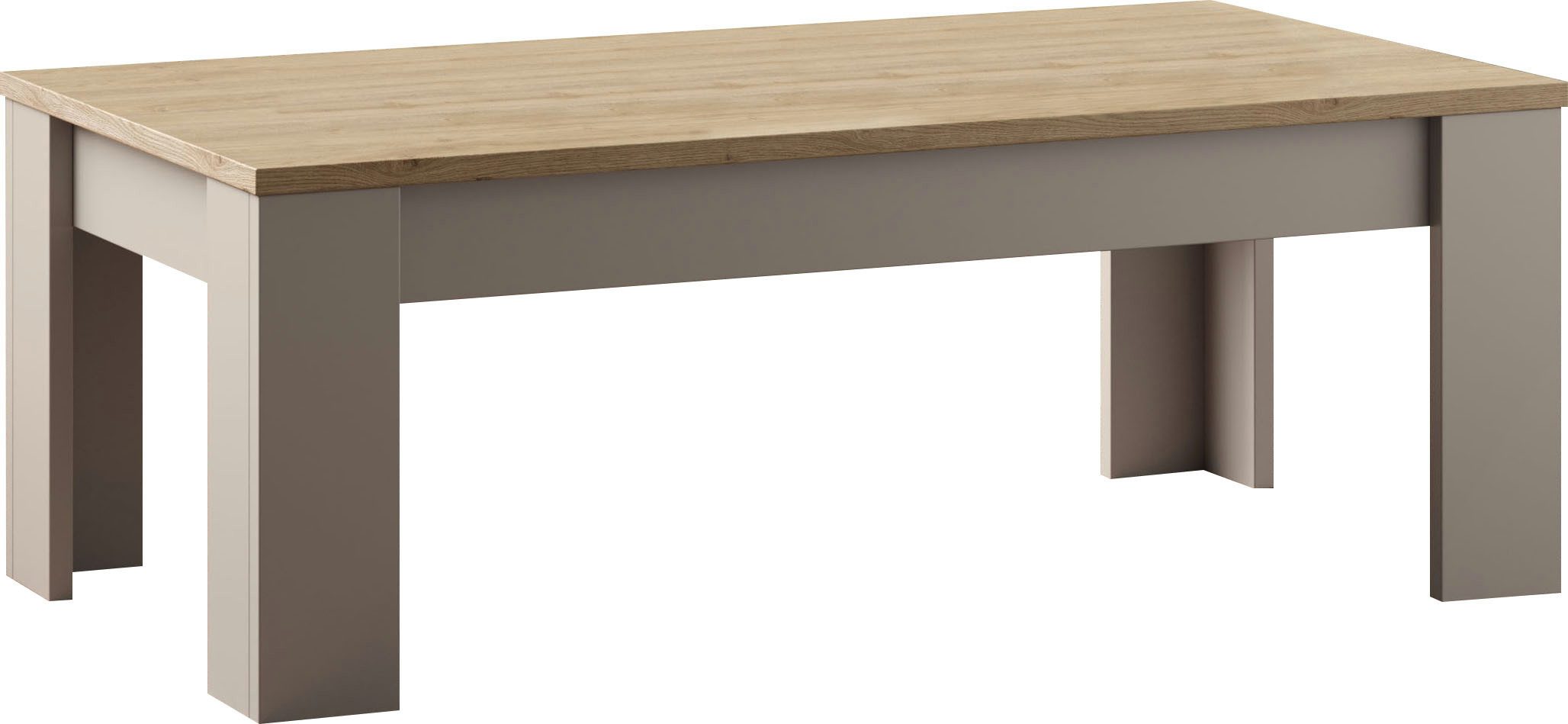 Home affaire Couchtisch Gent 122 x 65 cm, Sofatisch, Wohnzimmertisch, Kaffeetisch, moderner rechteckiger Couchtisch, zweifarbig