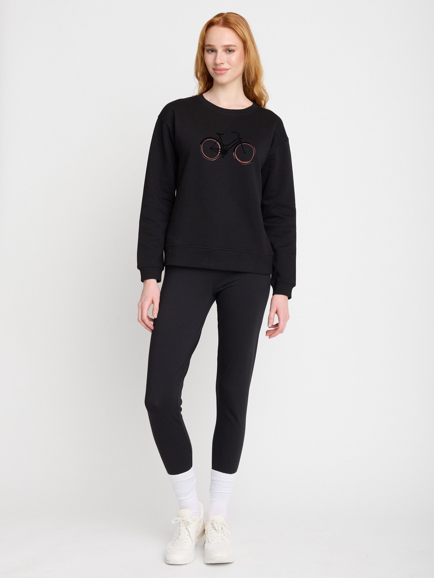 GreenBomb Sweatshirt Canty Bike Flock Motiv Fahrrad (1) Bio-Baumwolle, GOTS-zertifizierte Herstellung, atmungsaktiv