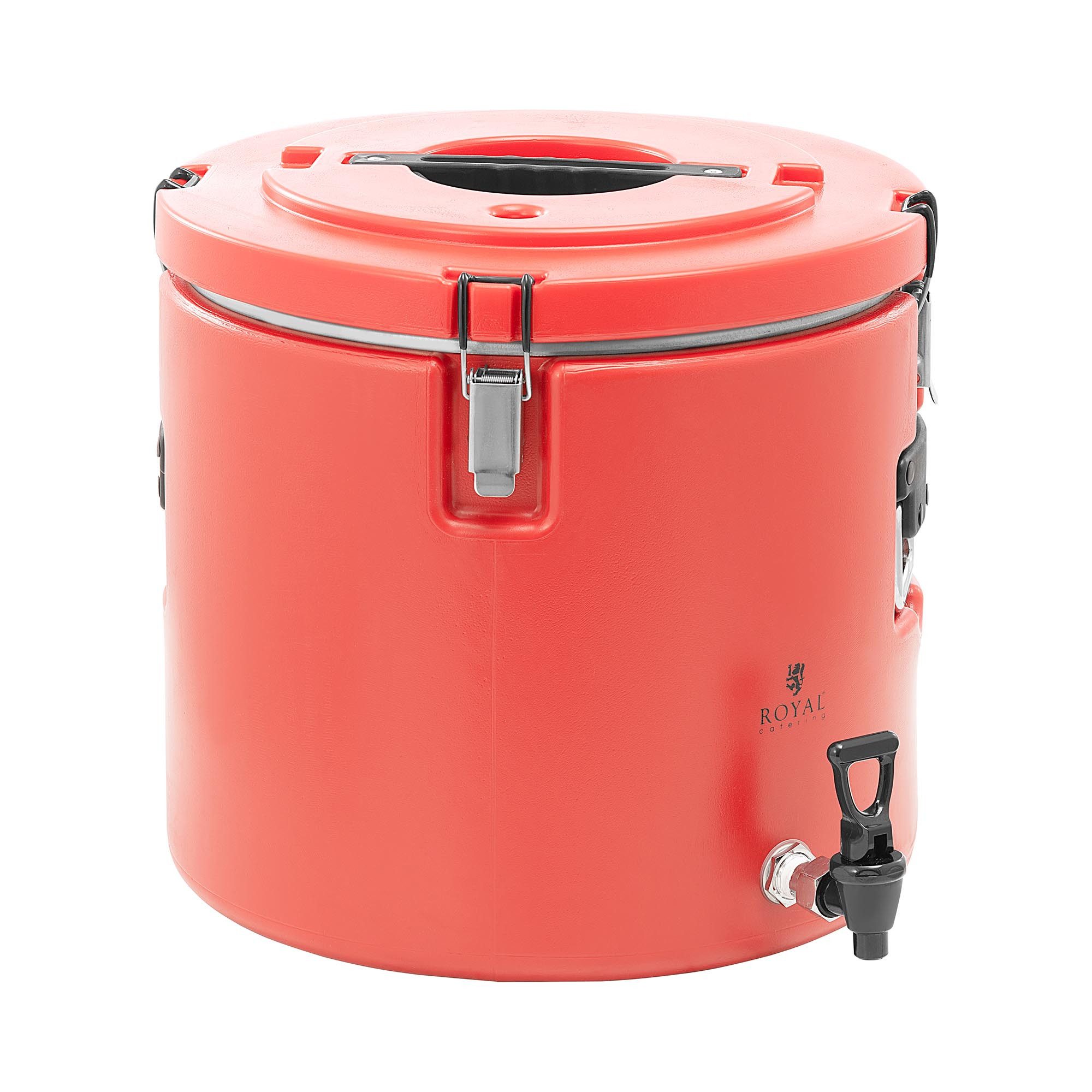 Royal Catering Thermobehälter 30 L Thermobox Edelstahl Warmhaltebehälter Ablasshahn Warm- Kalthalten, Edelstahl, Kunststoff, verschiedene Größen
