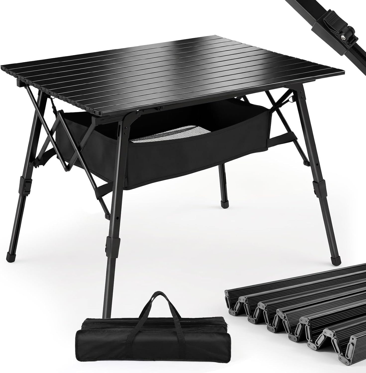 Campingtisch Aluminium Faltbar Campingtisch Klappbar Höhenverstellbar Klapptisch