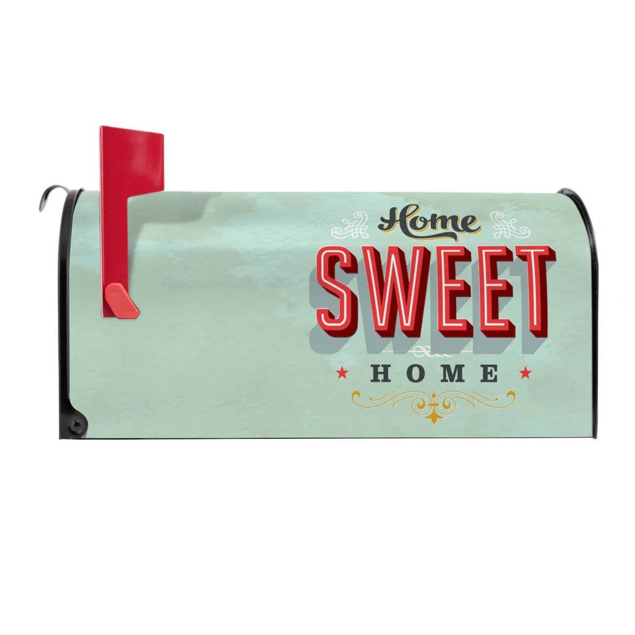 banjado Amerikanischer Briefkasten Mailbox Home 17 x Home 51 x Mississippi original USA), 22 Briefkasten, cm schwarz Sweet aus (Amerikanischer