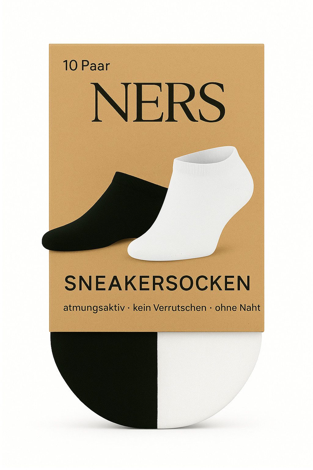 NERS Sneakersocken 10-20 Paar Sneaker Socken aus Baumwolle, für Damen & Herren, ohne Naht (10-Paar, 10 Paar) Kein Verrutschen, mit Komfortbund, atmungsaktiv, für Alltag & Sport