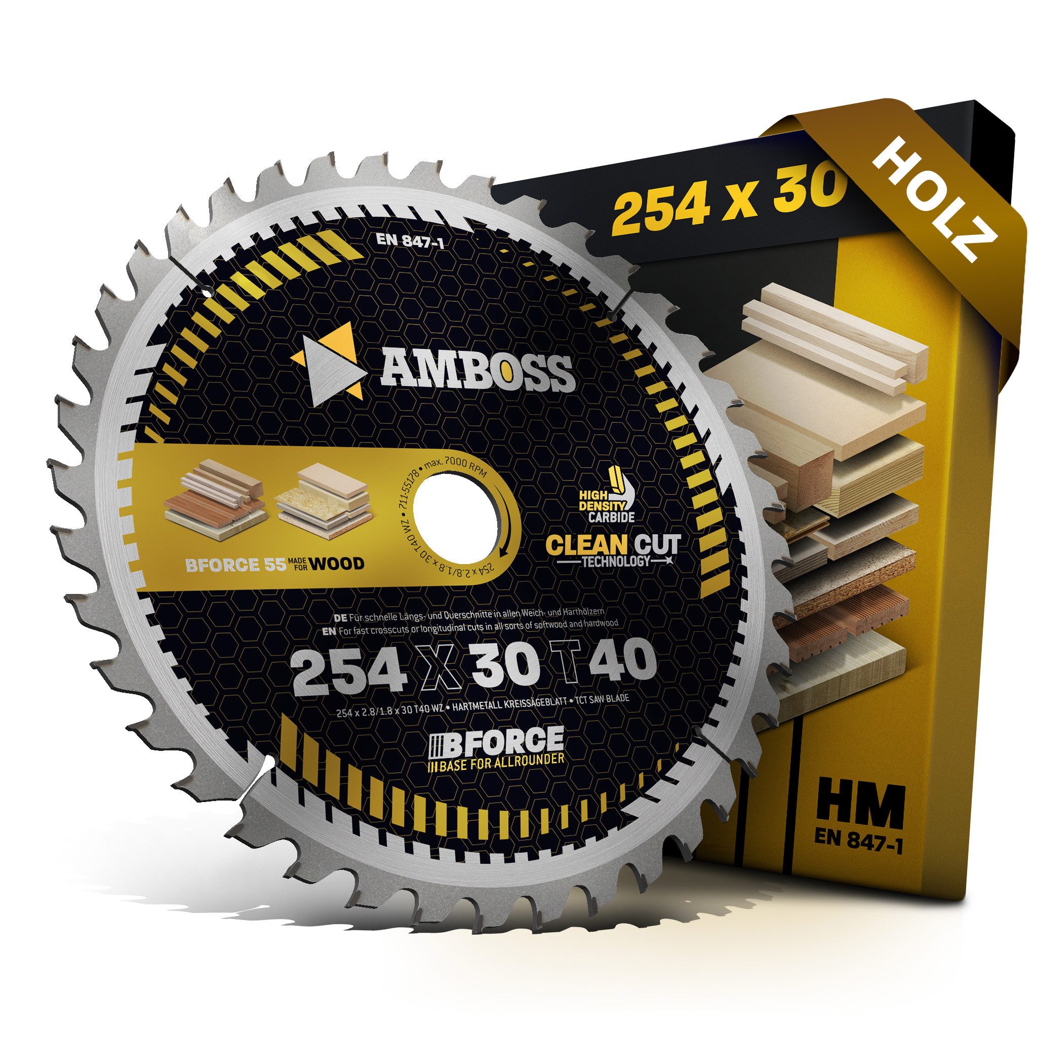 Amboss Werkzeuge Kreissägeblatt HM Kreissägeblatt - 254 x 2.8/1.8 x 30 Z40 WZ
