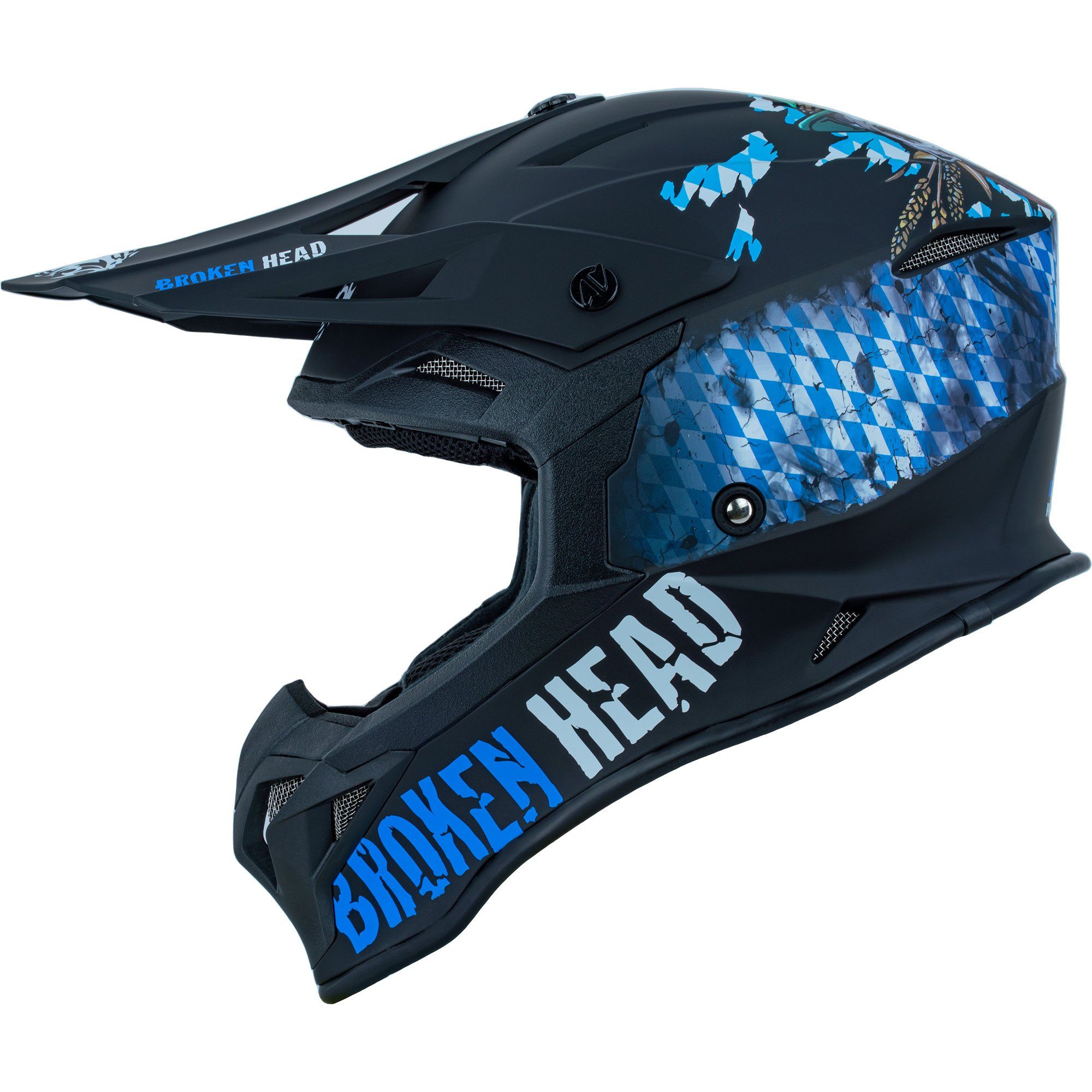 Motorradhelm Bavarian Patriot Crosshelm MX-2