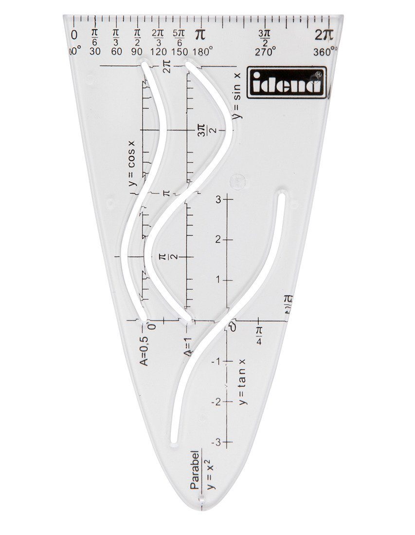 Idena Kurvenlineal Idena 602408 - Parabel-Schablone, transparent, mit Tuschenoppen, hoche – Bild 3 von 4