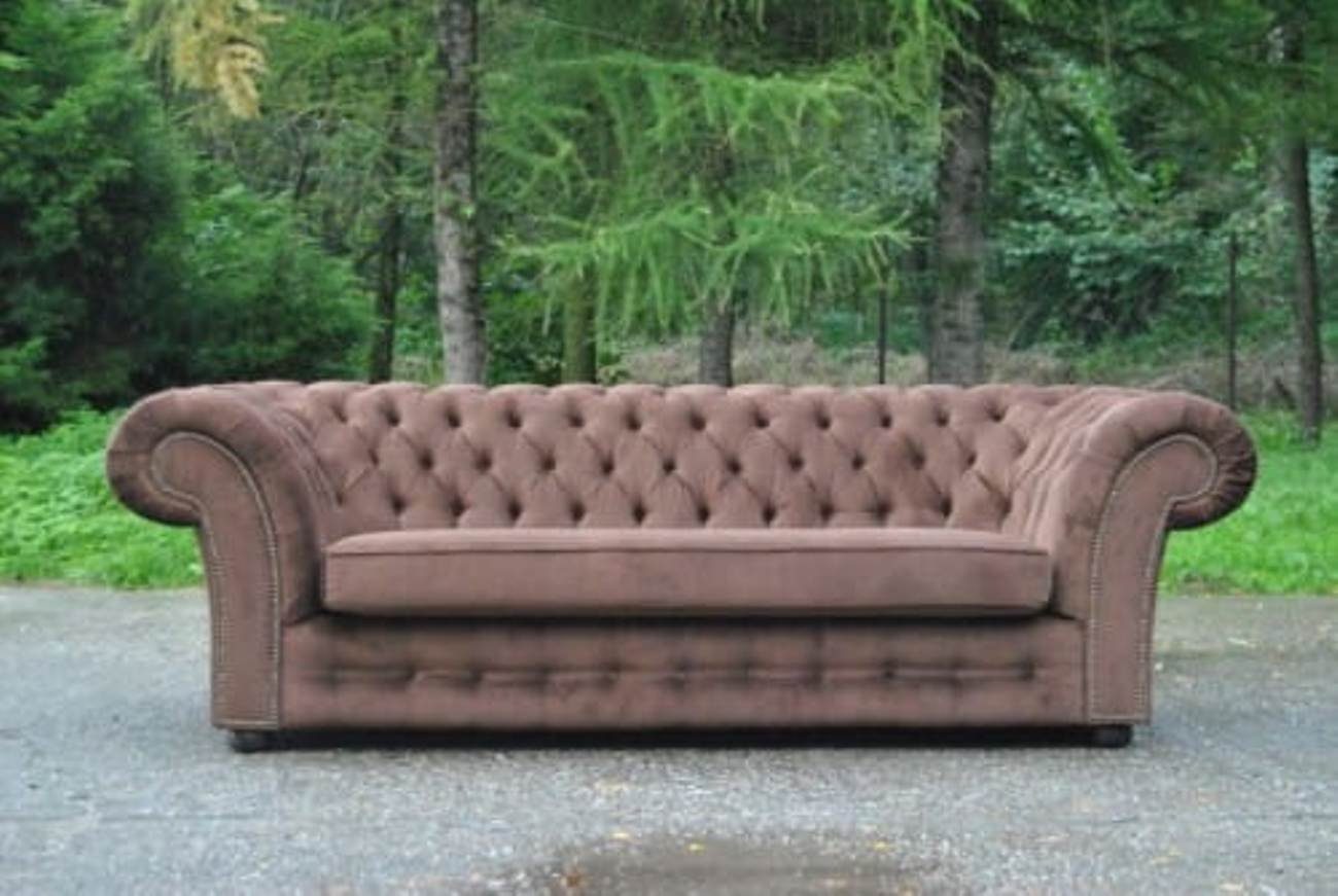 JVmoebel 3-Sitzer, Sofa 3 Sitzer Stoff Design Couch Polster Sofas Textil Chesterfield