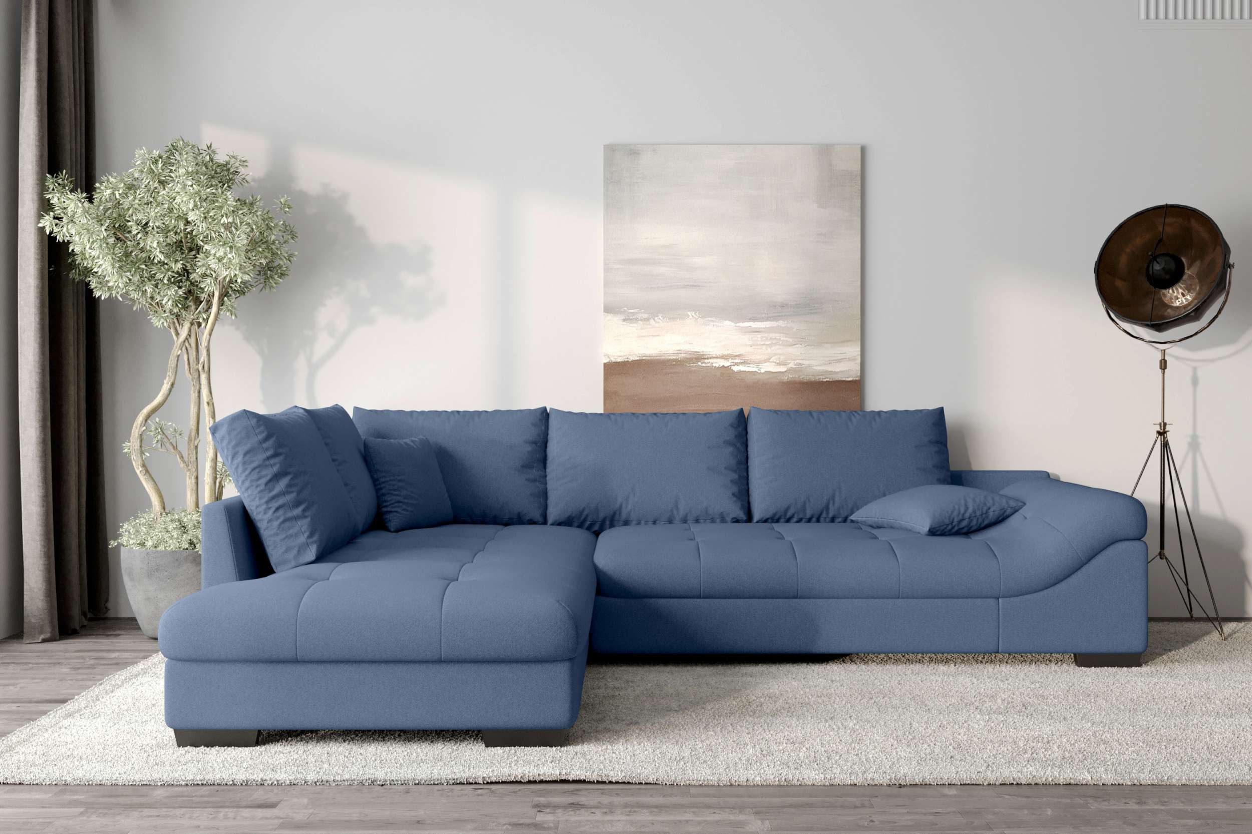 99rooms Ecksofa Terra, Sofa, L-Form, Inkl. 5 Rückenkissen, mit Rundumbezug, Wellenfederung