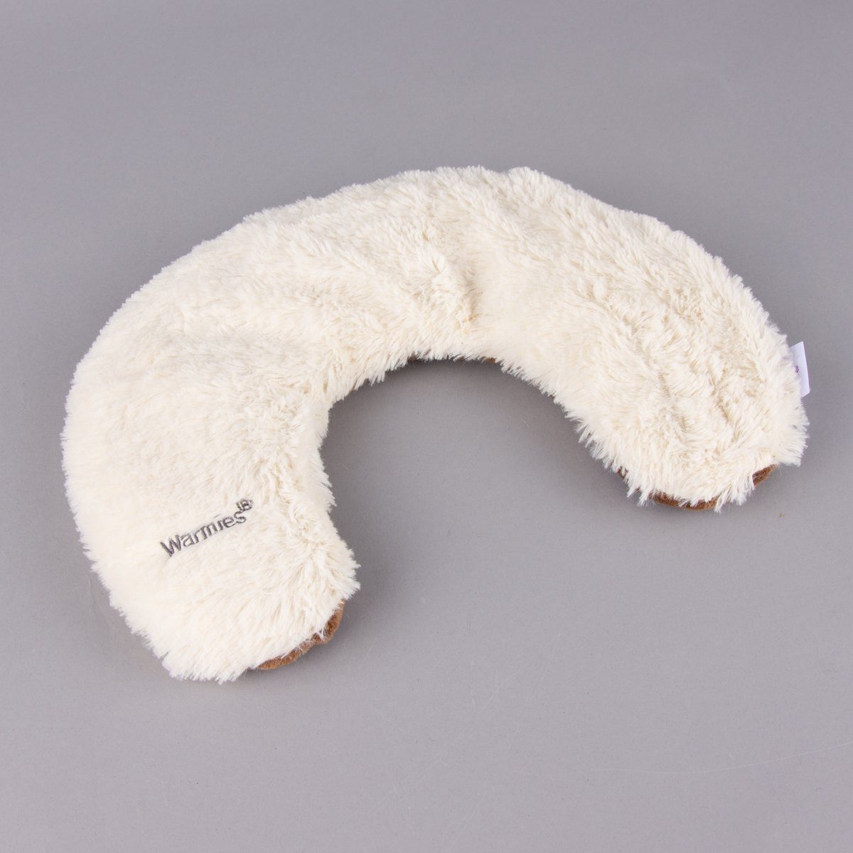 Warmies® Dekokissen Warmies Neck Warmer Sherpa weiß braun Hirse-Lavendelfüllung