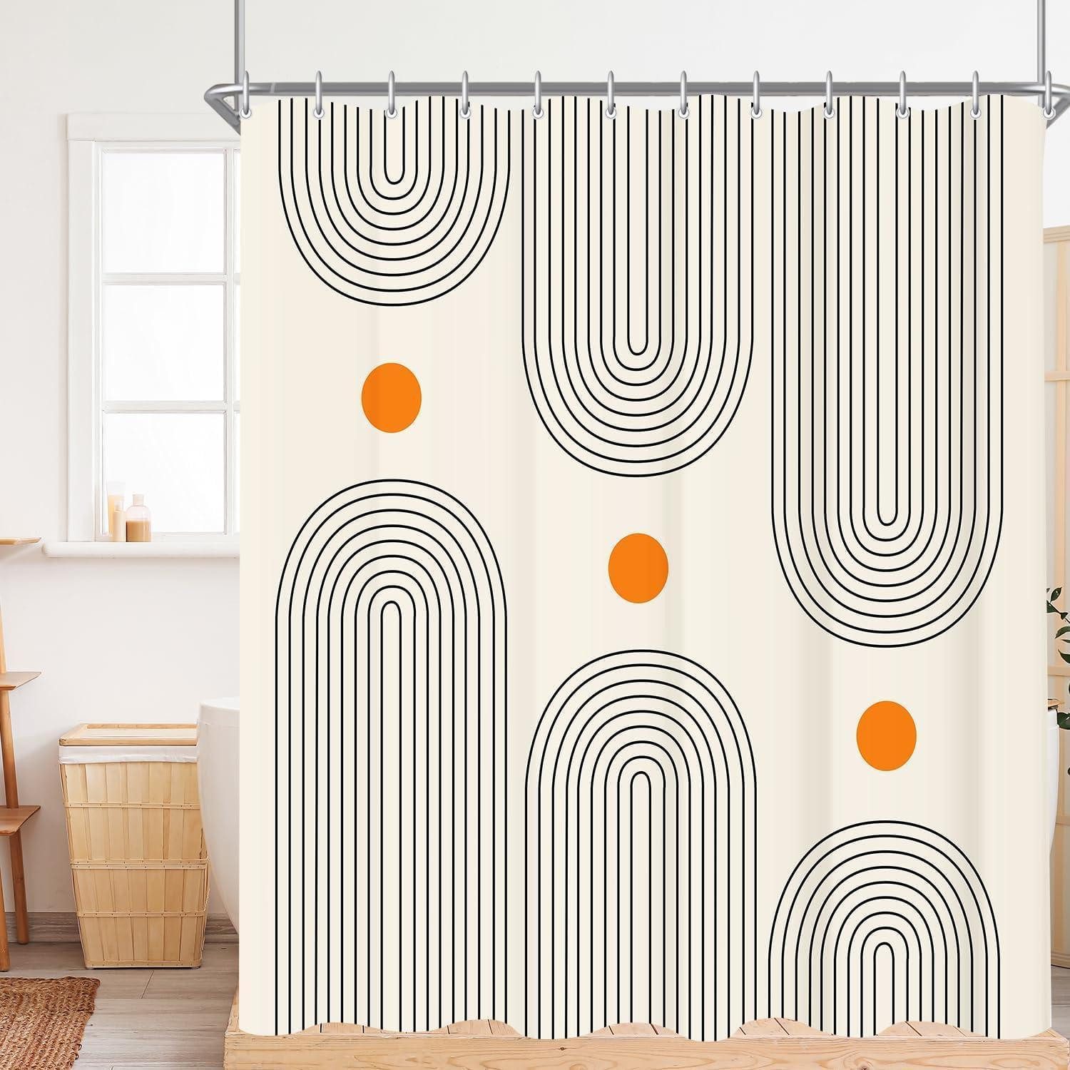 LuxusKollektion Duschvorhang Duschvorhang 180x160cm Geometrisch Geometrische Kurve 180 x 160 cm