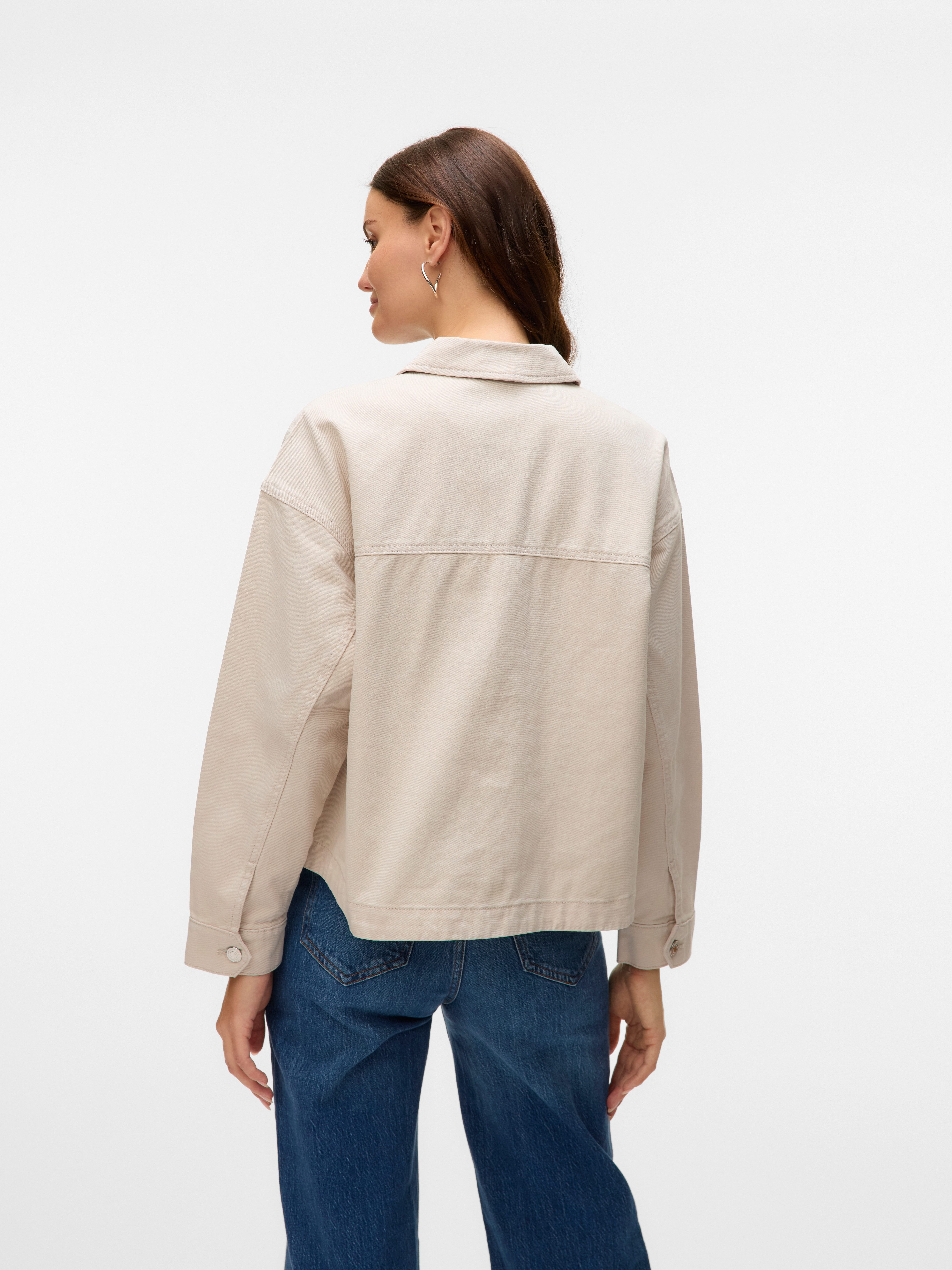 Vero Moda Jeansjacke VMJAMIE LS DENIM SHACKET MIX NOOS Baumwollmischung