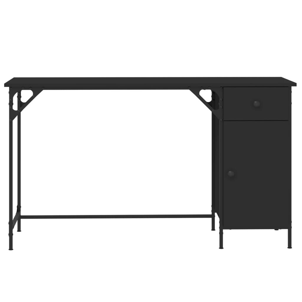 vidaXL Computertisch, Schreibtisch Schwarz 131x48x75 cm Holzwerkstoff