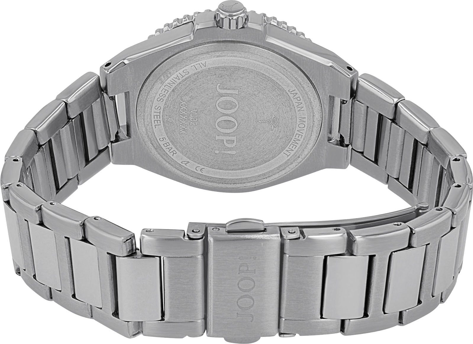 JOOP! Quarzuhr 2039572, Armbanduhr, Damenuhr, Edelstahlarmband, analog, Datum