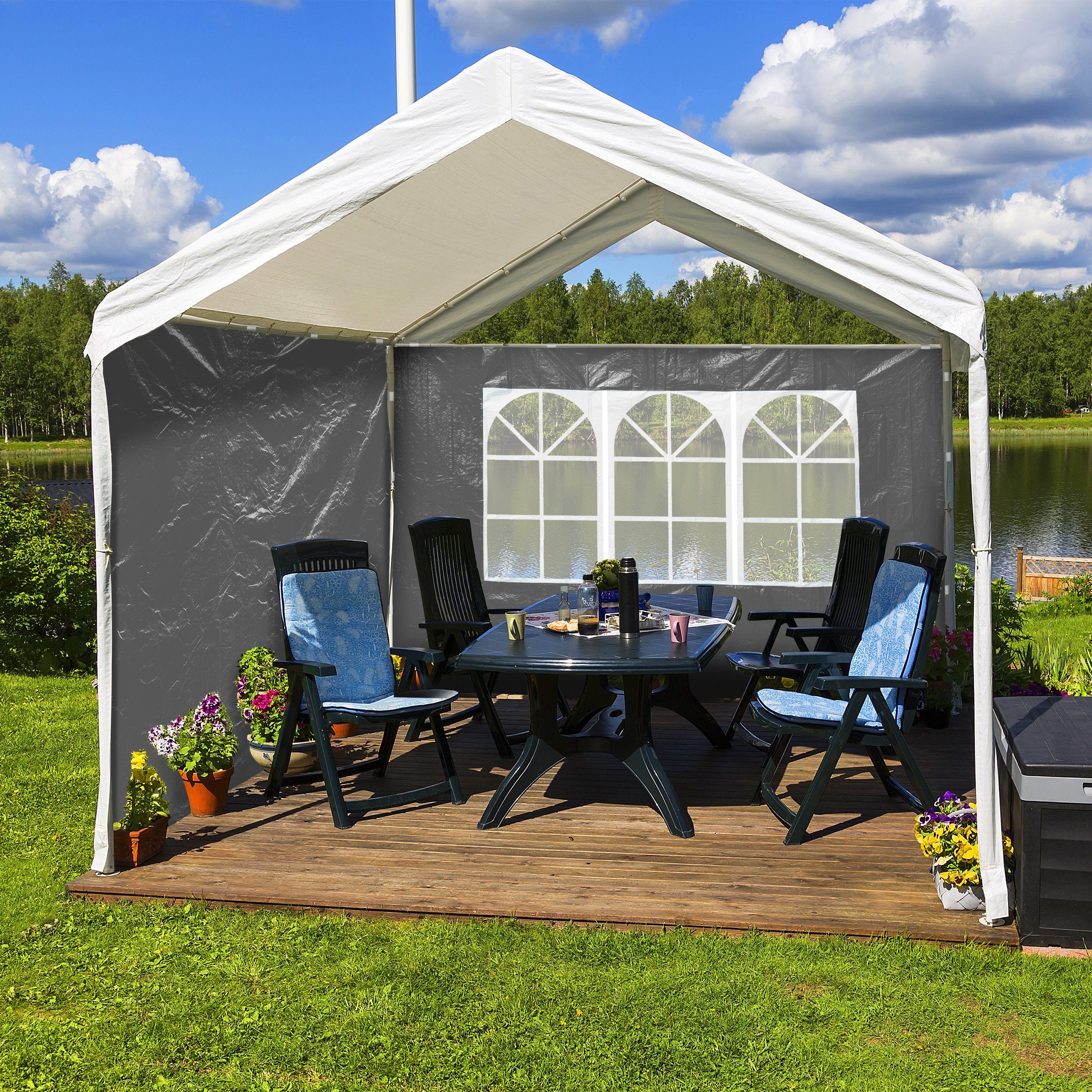 Thumbnail - relaxdays Pavillon Seitenwand 2er Set grau