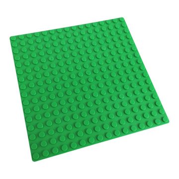Katara Konstruktionsspielsteine 8er Grundbauplatten, 16x16 Noppen, 13 cm x 13 cm, (8er Set), Kompatibel