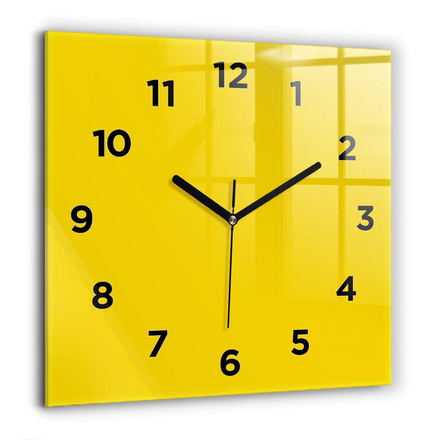 Tulup Wanduhr Glasuhr Quadratische Wanduhr 60x60 cm Uhr Aus Gehärtetem Glas