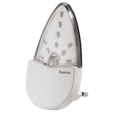 Hama LED Nachtlicht Nachtlampe Steckdose für Baby, Kinder, Schlafzimmer, Bernstein, Nachtlichtfunktion, LED fest integriert, bernsteinfarben
