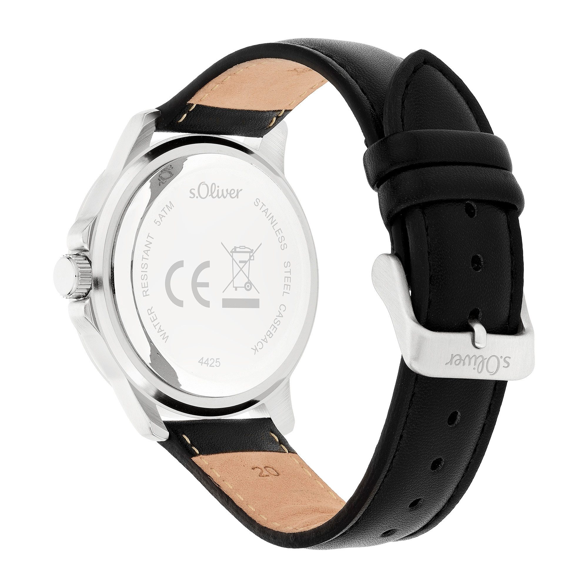 s.Oliver Quarzuhr Elegant Silicone SO-4425-LQ, Armbanduhr, Herrenuhr, analog