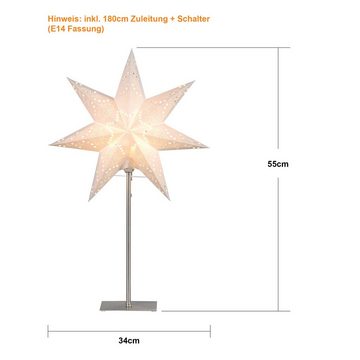 STAR TRADING LED Dekolicht Sensy, Star Trading Tischlampe Weihnachtsstern Sensy von Star Trading, 3D Pap