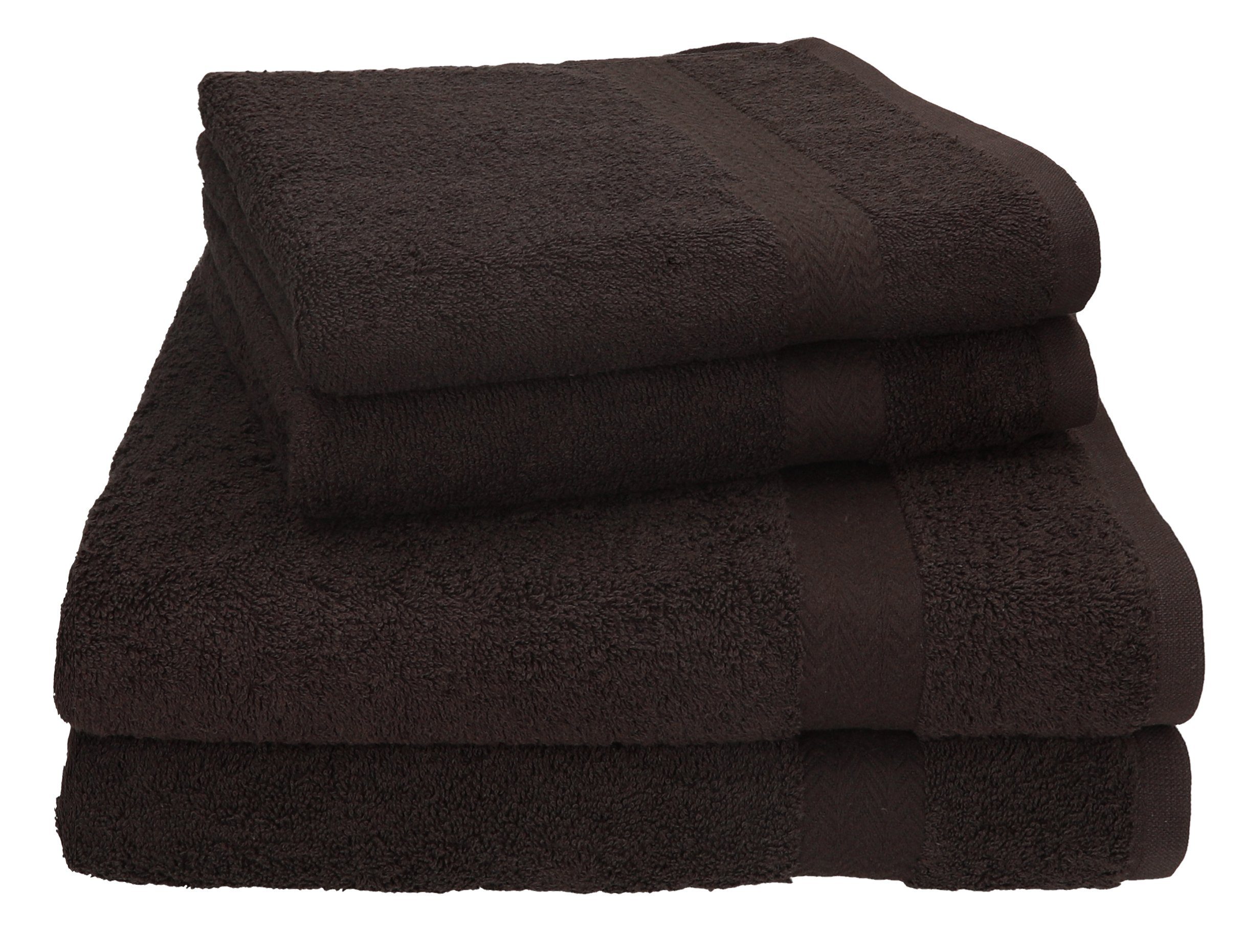 Betz Handtuch Set 4-tlg. Handtücher PREMIUM 100% und dunkelbraun Baumwolle, (4-tlg) 2 Duschtücher, 2