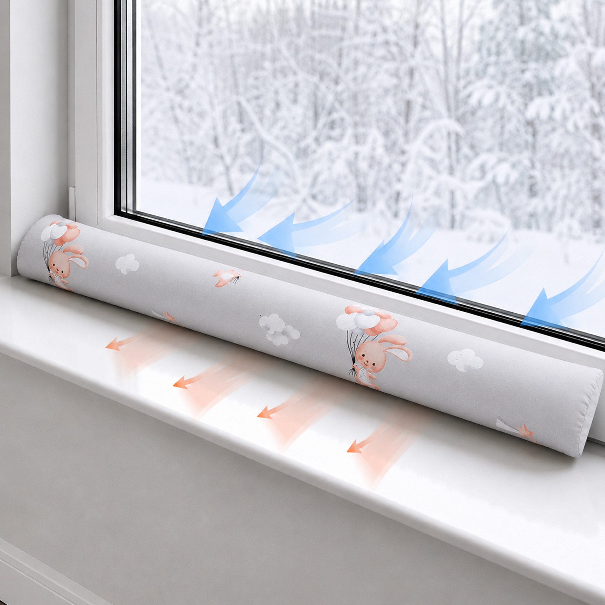 Totsy Baby Zugluftstopper Zugluftstopper Tür & Fenster – Baumwolle, leise, winddicht
