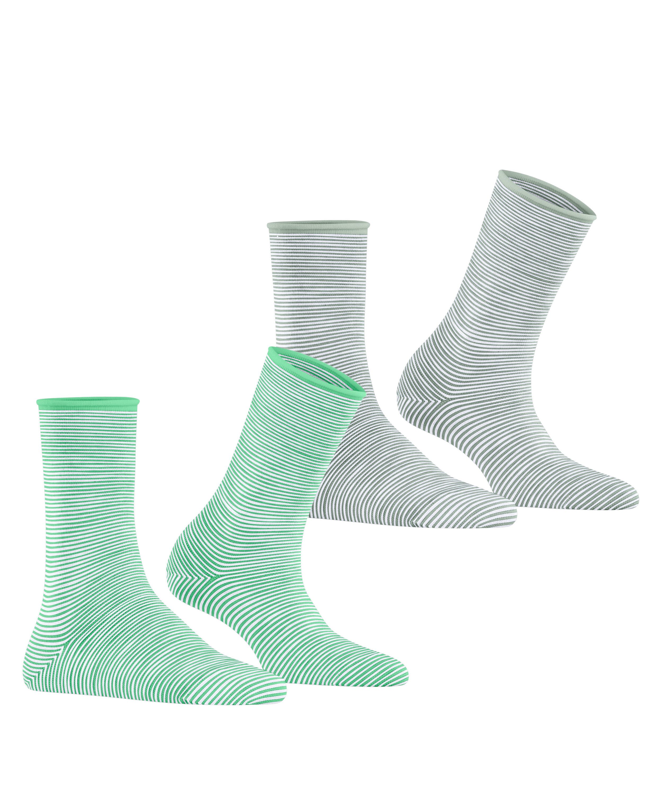 Esprit Socken Allover Stripe 2-Pack (2-Paar) aus Biobaumwolle