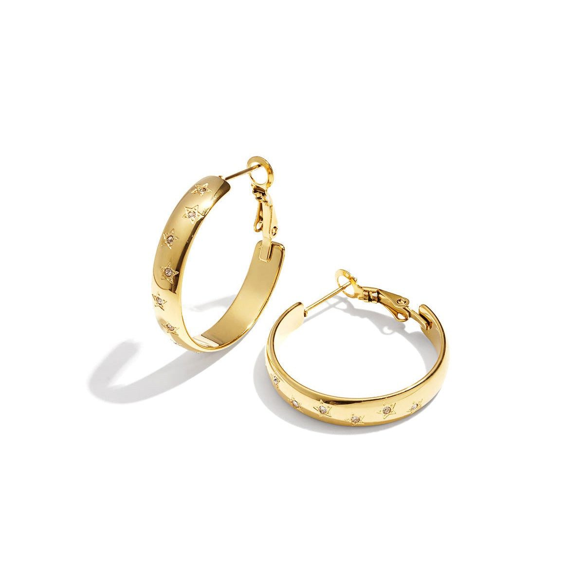 Cala Rose Paar Creolen STAR HOOPS