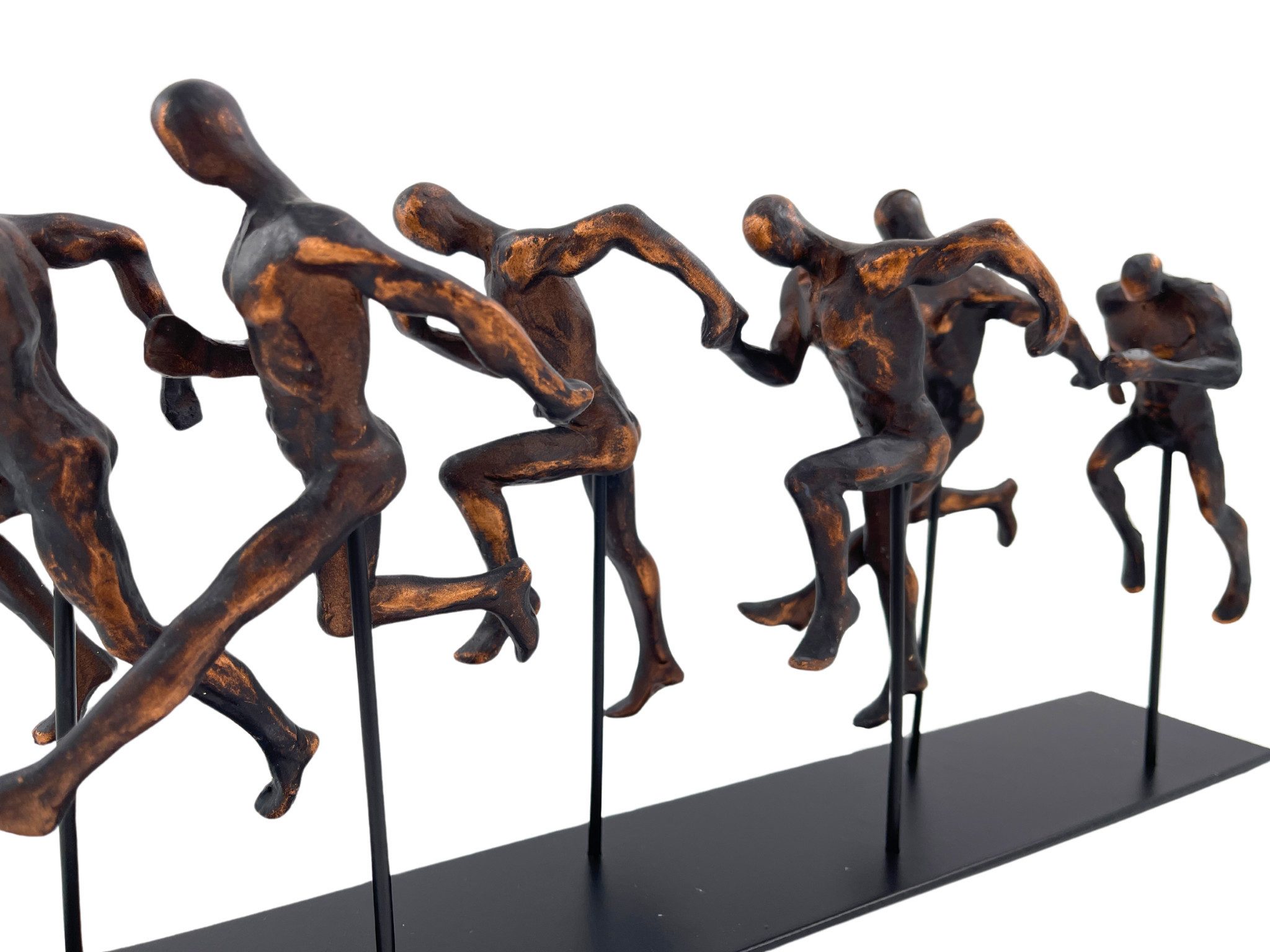 MF Skulptur Skulptur Laufende Athleten – Bronze Schwarz Breite 43cm