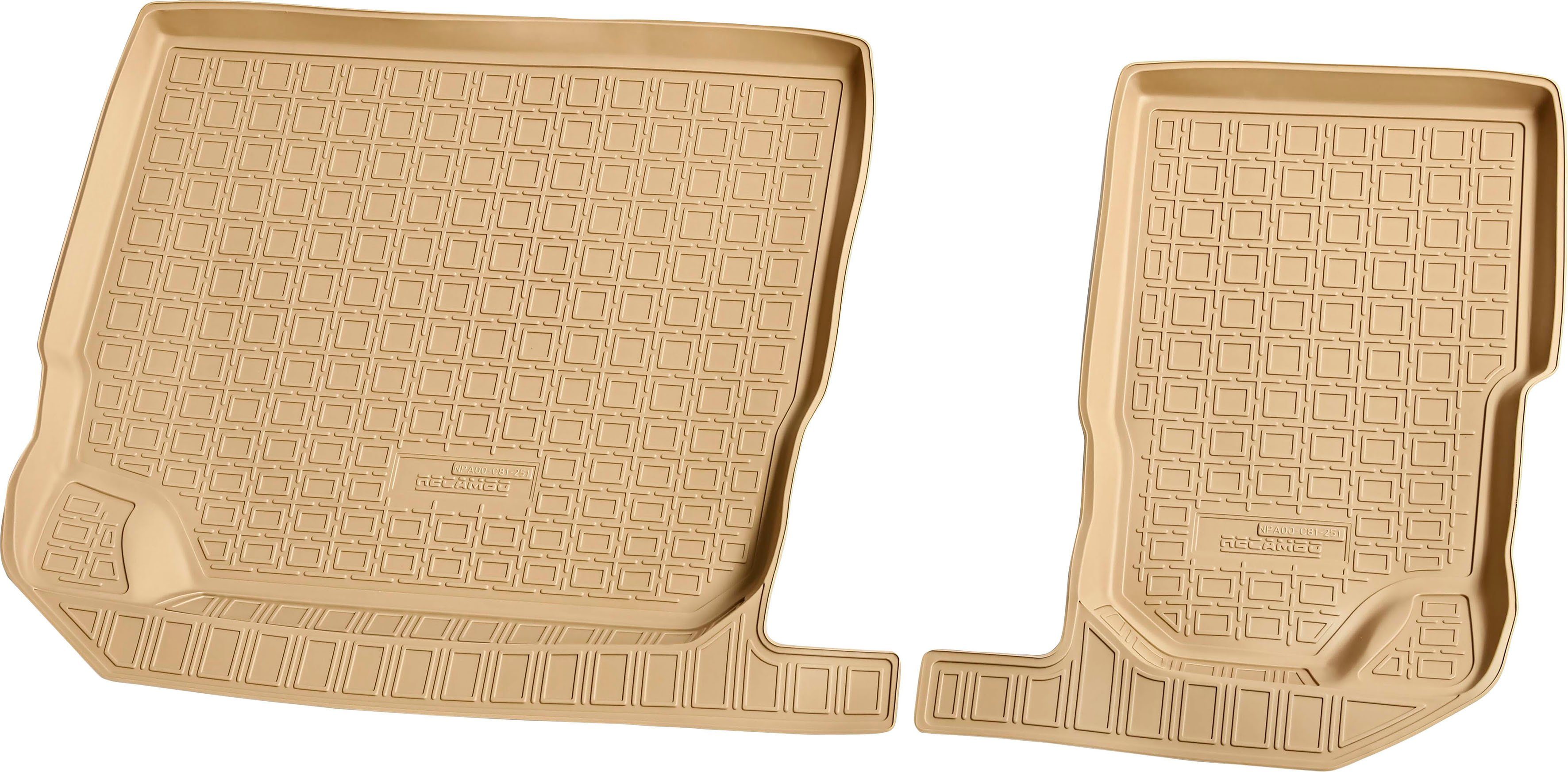 RECAMBO Passform-Fußmatten CustomComforts (4 St), für SKODA Kodiaq, 7-Sitzer ab 2017, perfekte Passform