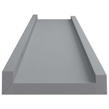 furnicato Wandregal Bilderleisten 2 Stk. Grau 40x9x3 cm MDF