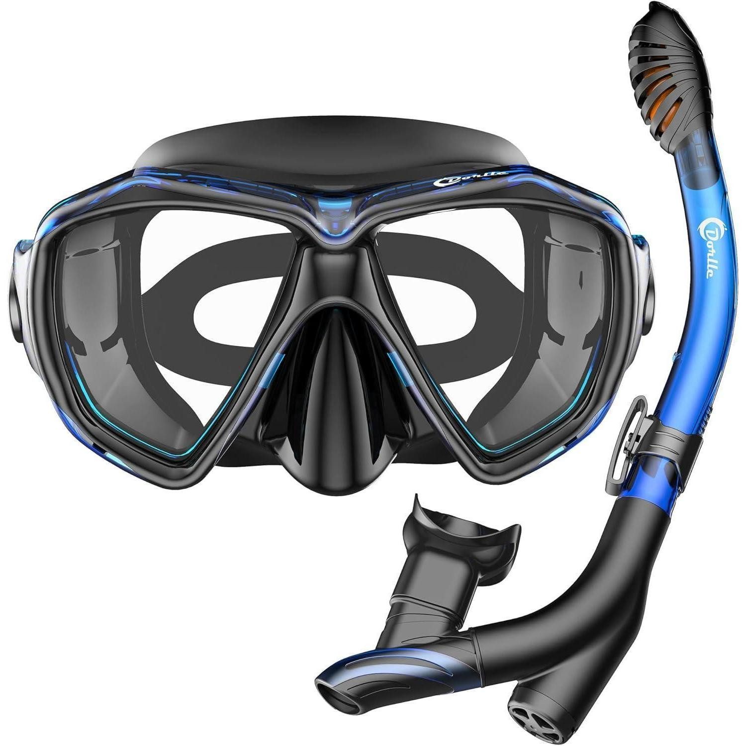LuxusKollektion Tauchset Schnorchelset mit Taucherbrille und Premium Dry Schnorchel - Anti-Fog