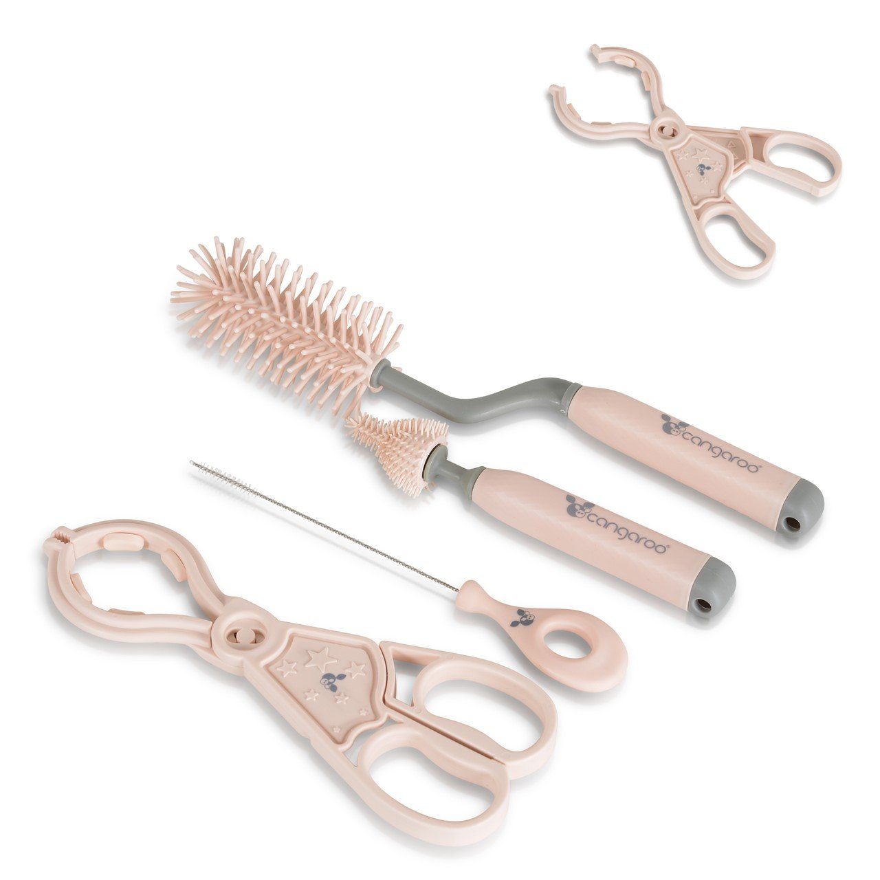 Cangaroo Reinigungsbürste Babyflaschenreinigungsbürsten, Set 4-teilig, 2 Чистити, Strohhalmbürste