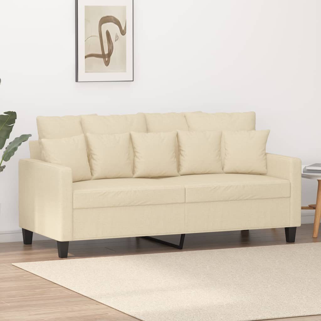 vidaXL Sofa 2-Sitzer-Sofa Creme 140 cm Stoff | Alle Sofas