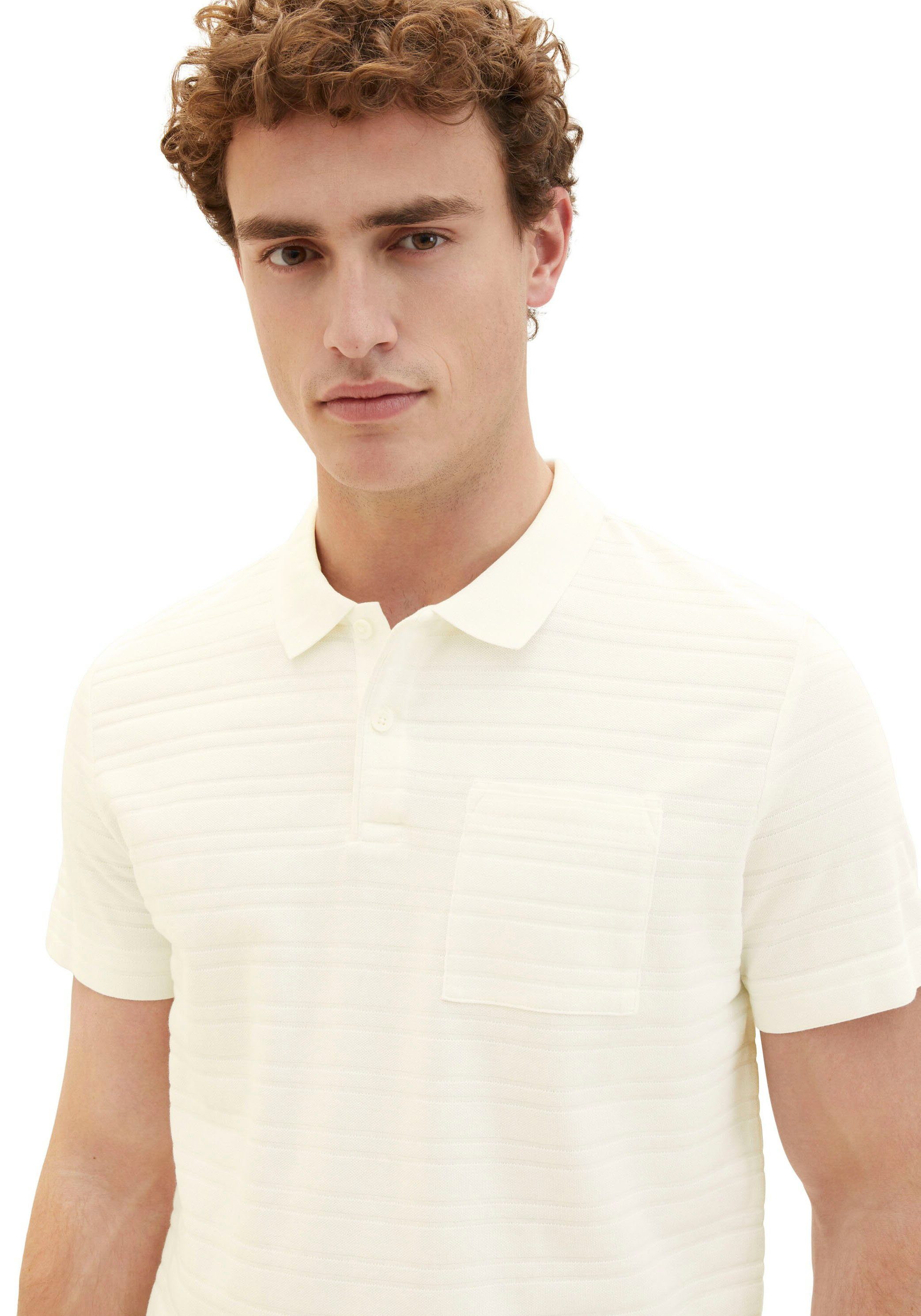 TOM TAILOR Poloshirt offwhite