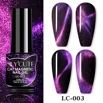 Scheiffy Nagellack-Set 9D Cat's Eye Gel Nagellack Set, 8 Farben 7ML UV LED Nagellack, 8-tlg., Glitter und Diamanten Katzenauge, DIY Nägel, Nagelkunst Geschenke