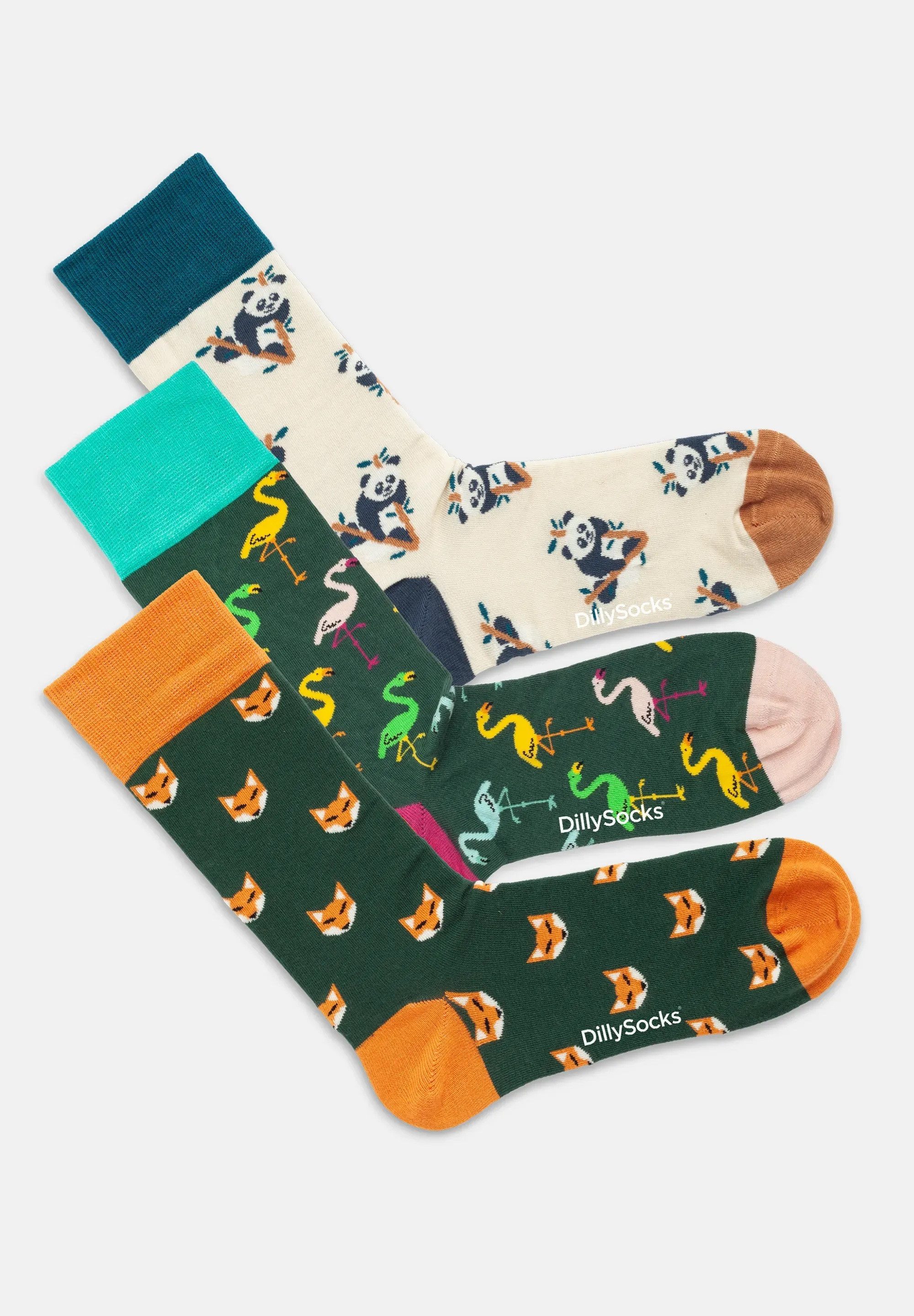DillySocks Basicsocken Wondrous Wildlife aus nachhaltiger Baumwolle & recyceltem Polyamid