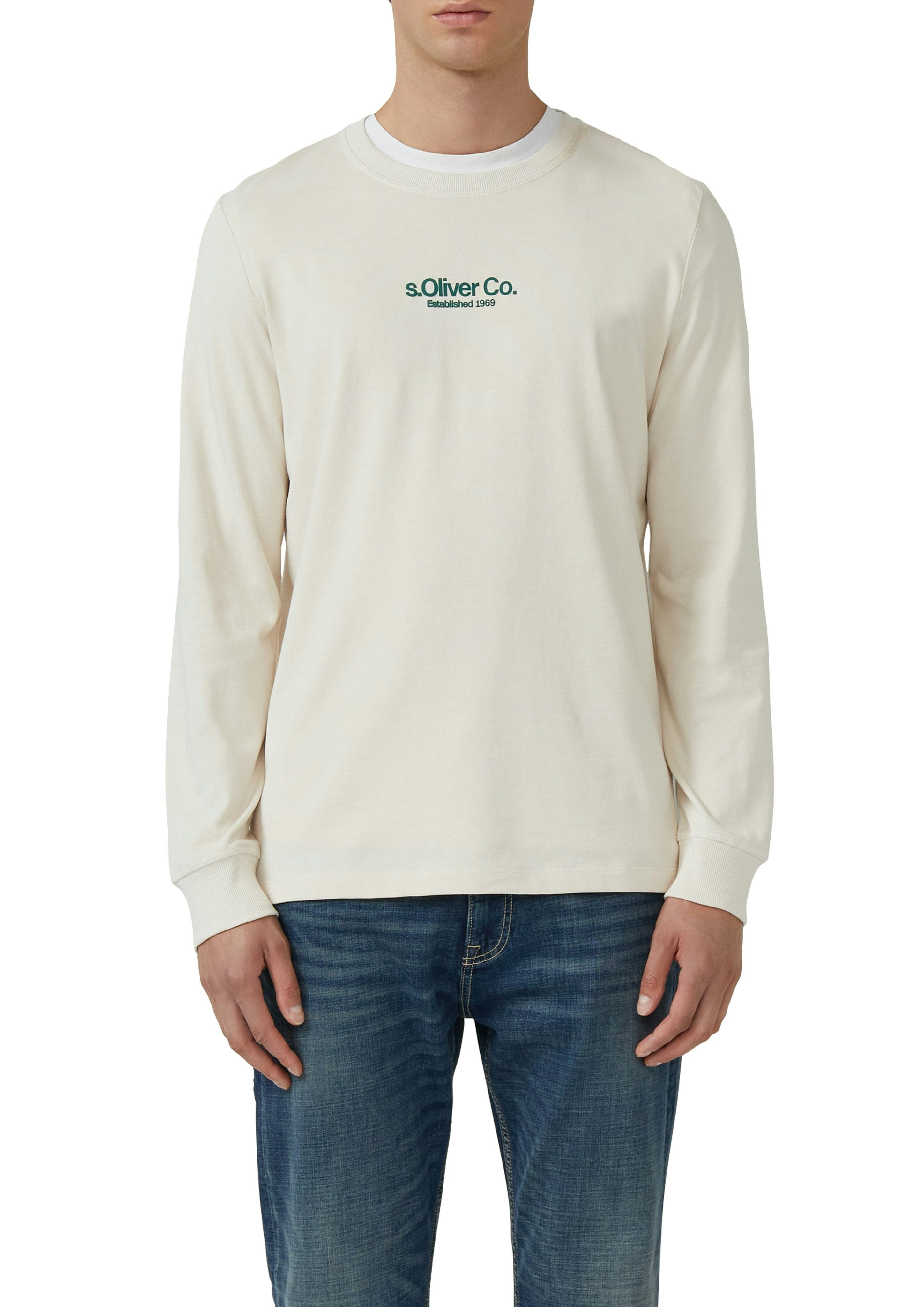 s.Oliver Langarmshirt mit Logo Schriftzug