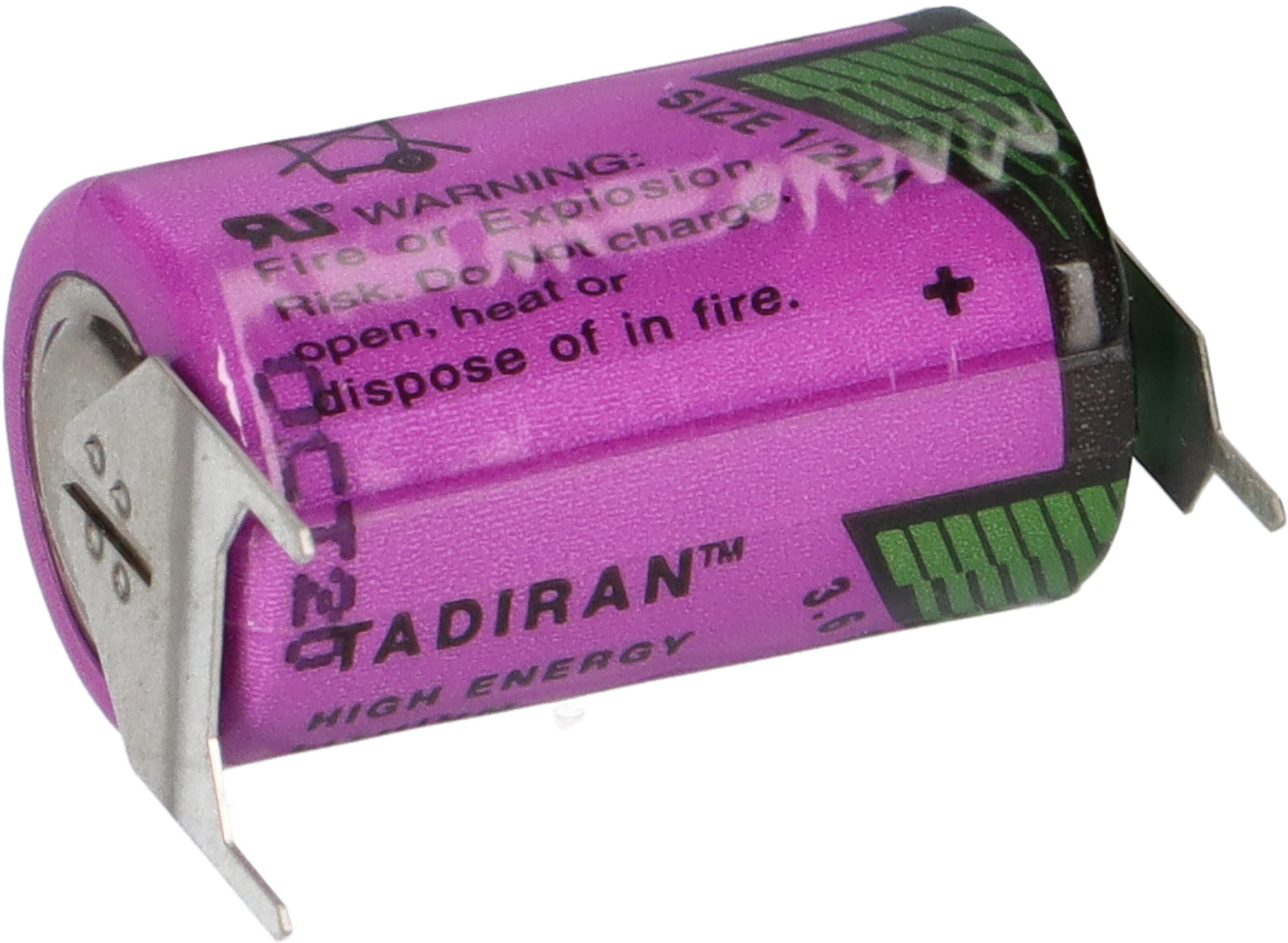 Tadiran Tadiran Lithium 3,6V Batterie SL 350/PT 1/2AA - Zelle, Print 1/2 +/- - Batterie