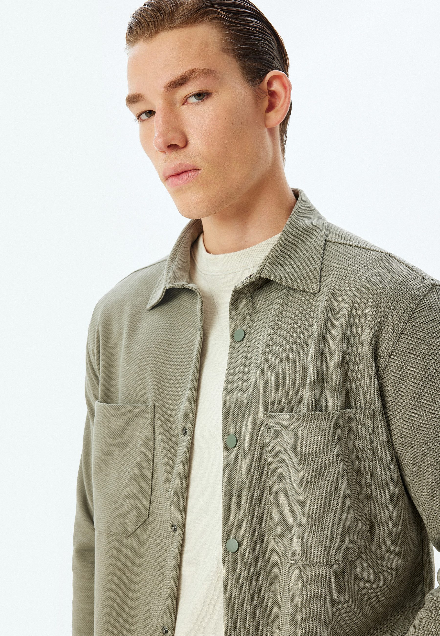 Langarmshirt Hemdkragen Langärmelig