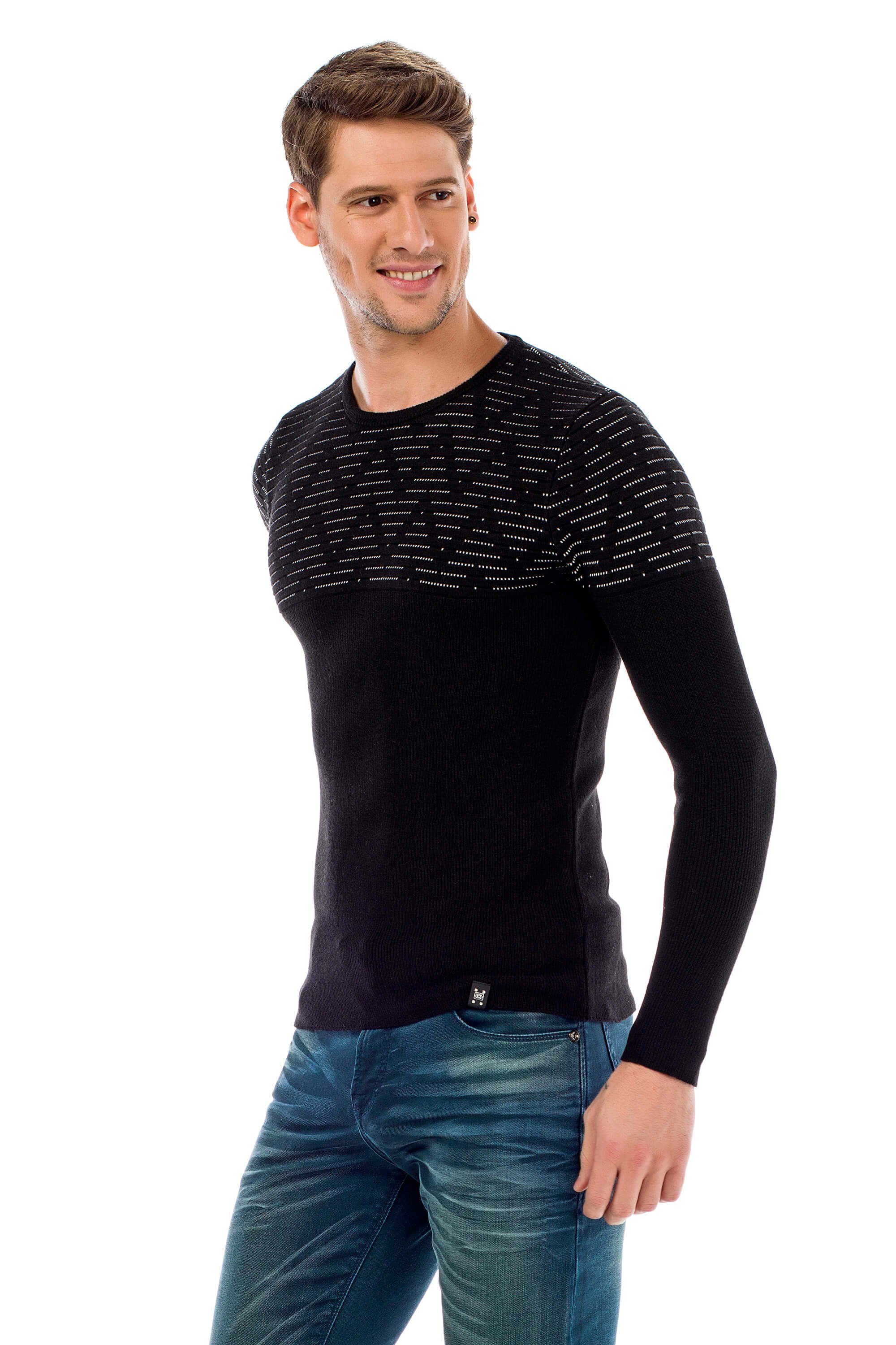 Zacken-Muster Strickpullover Cipo mit Baxx &